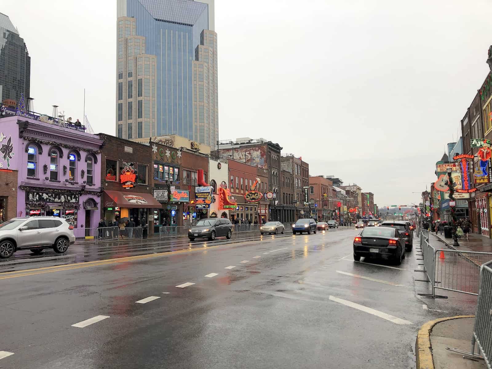 Lower Broadway in Nashville, Tennessee