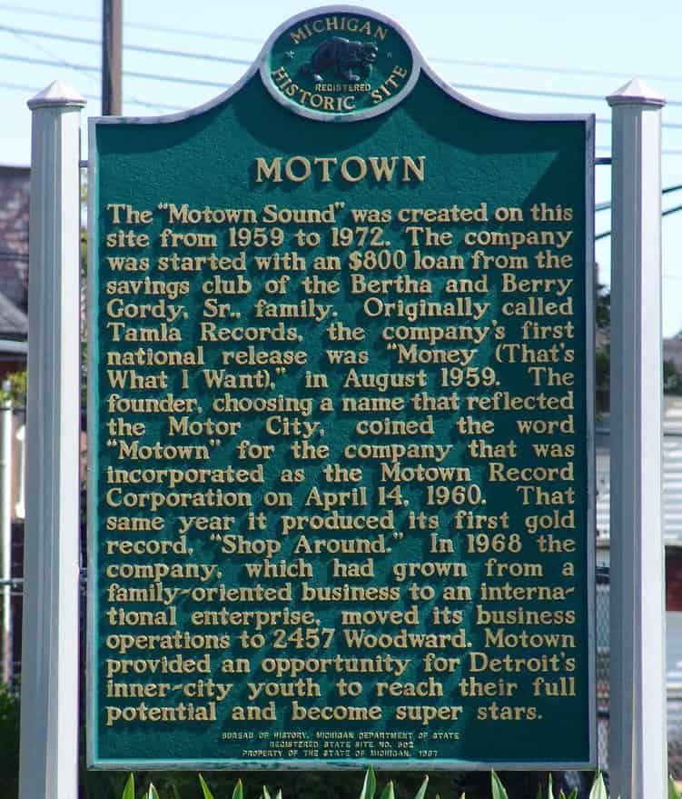 Motown historical marker