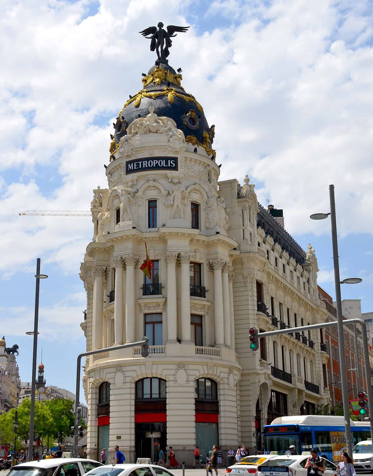 Edificio Metrópolis on the Gran Vía in Madrid, Spain