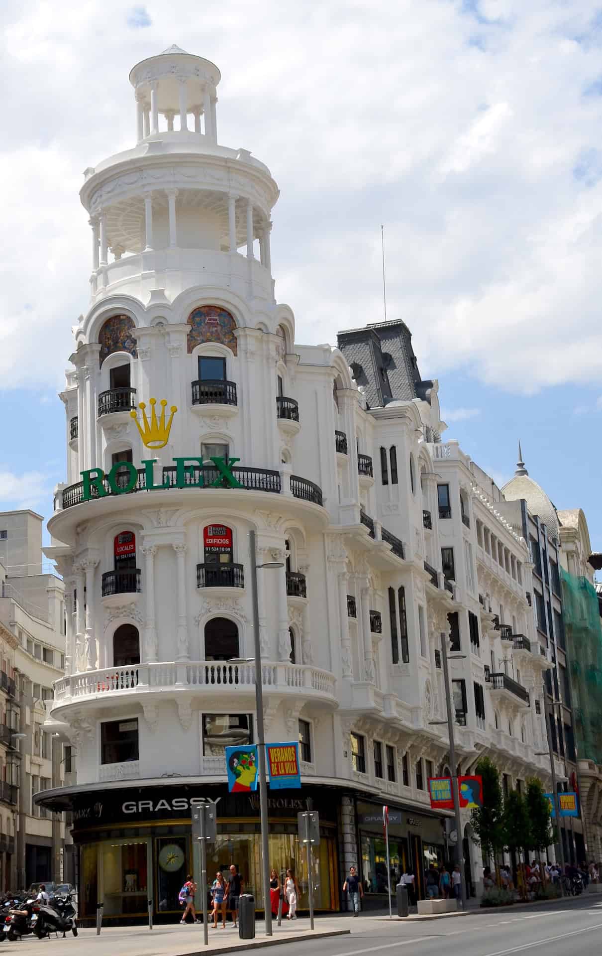 Edificio Grassy on the Gran Vía in Madrid, Spain