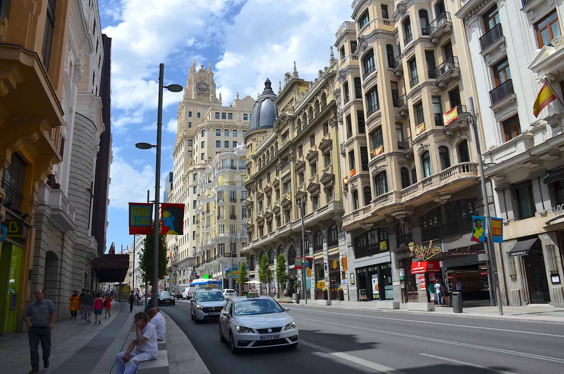 Gran Vía in Madrid, Spain