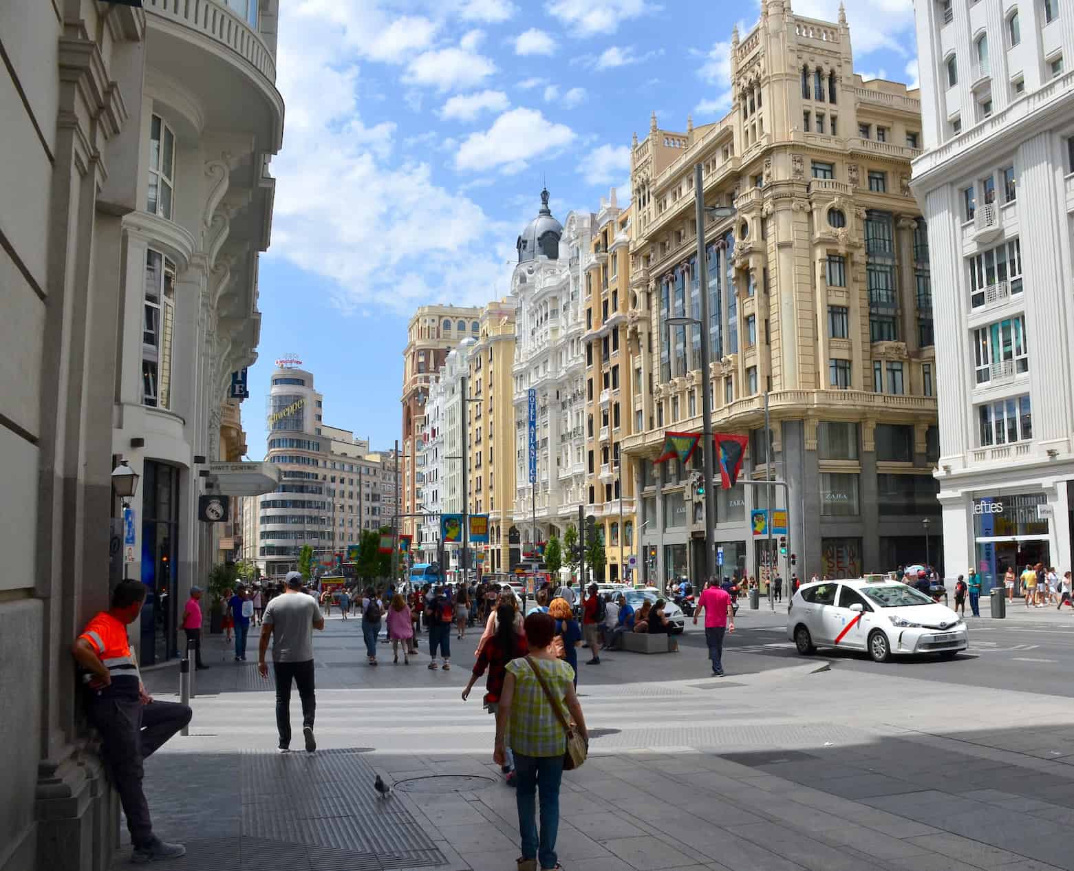 Gran Vía in Madrid, Spain