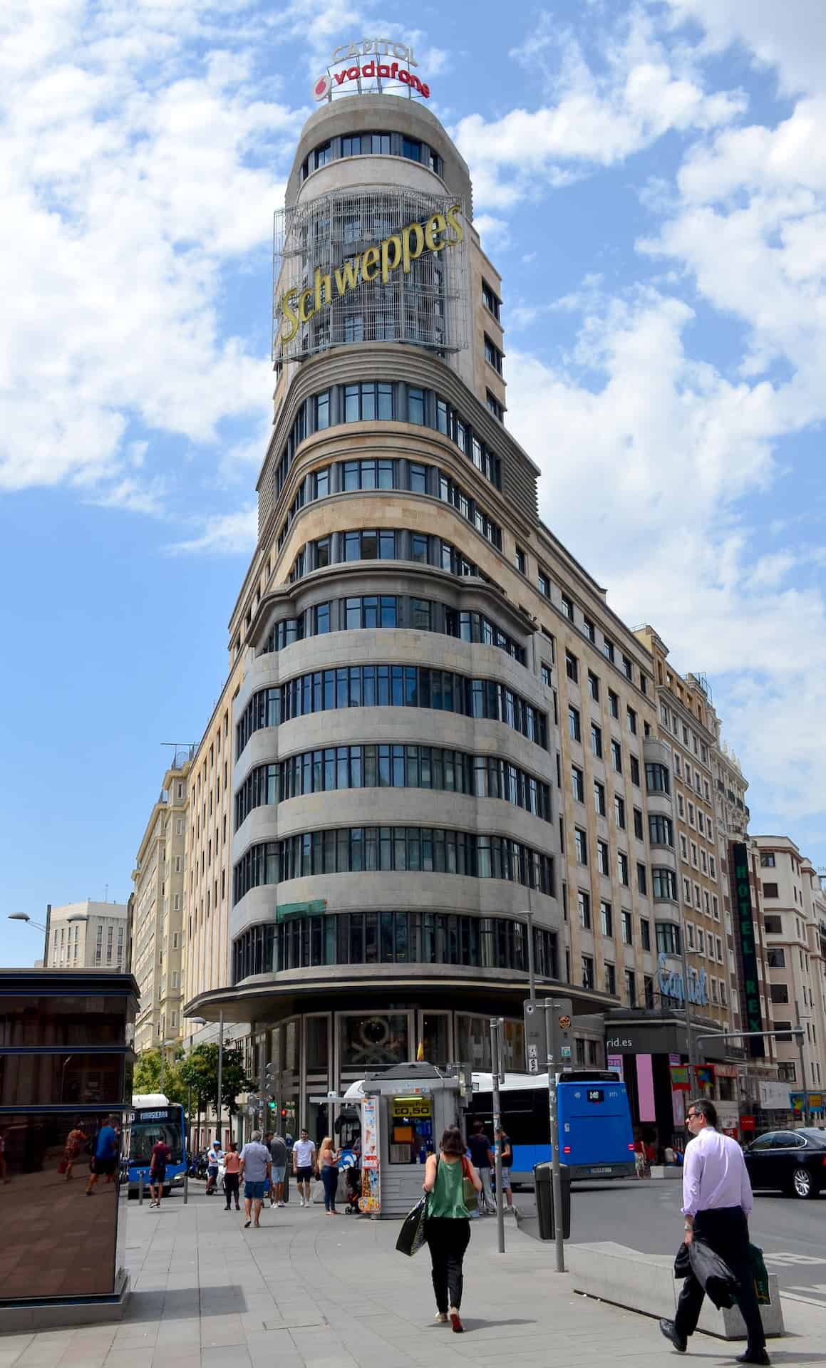 Edificio Capitol on Gran Vía in Madrid, Spain