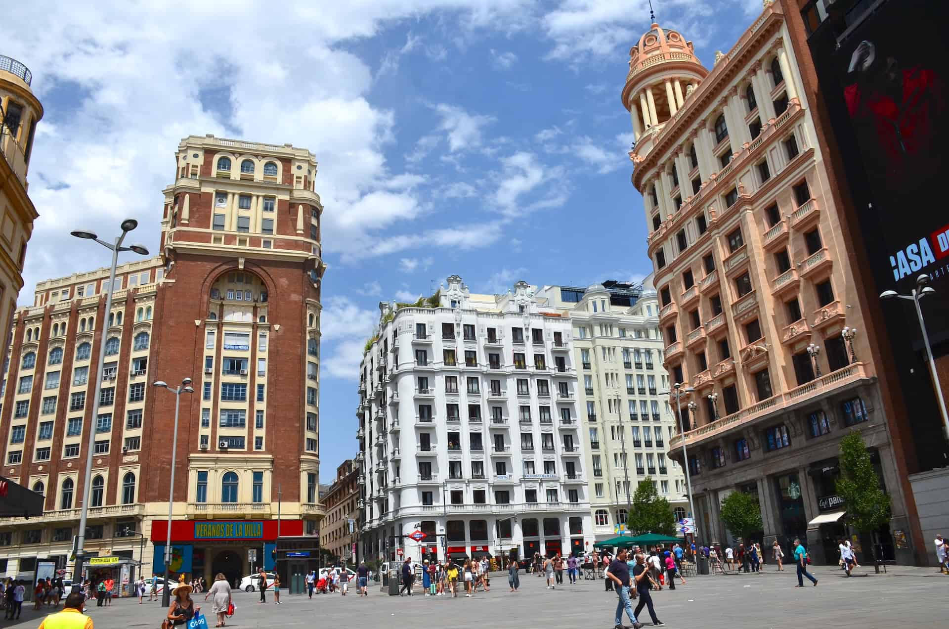 Plaza del Callao on the Gran Vía in Madrid, Spain