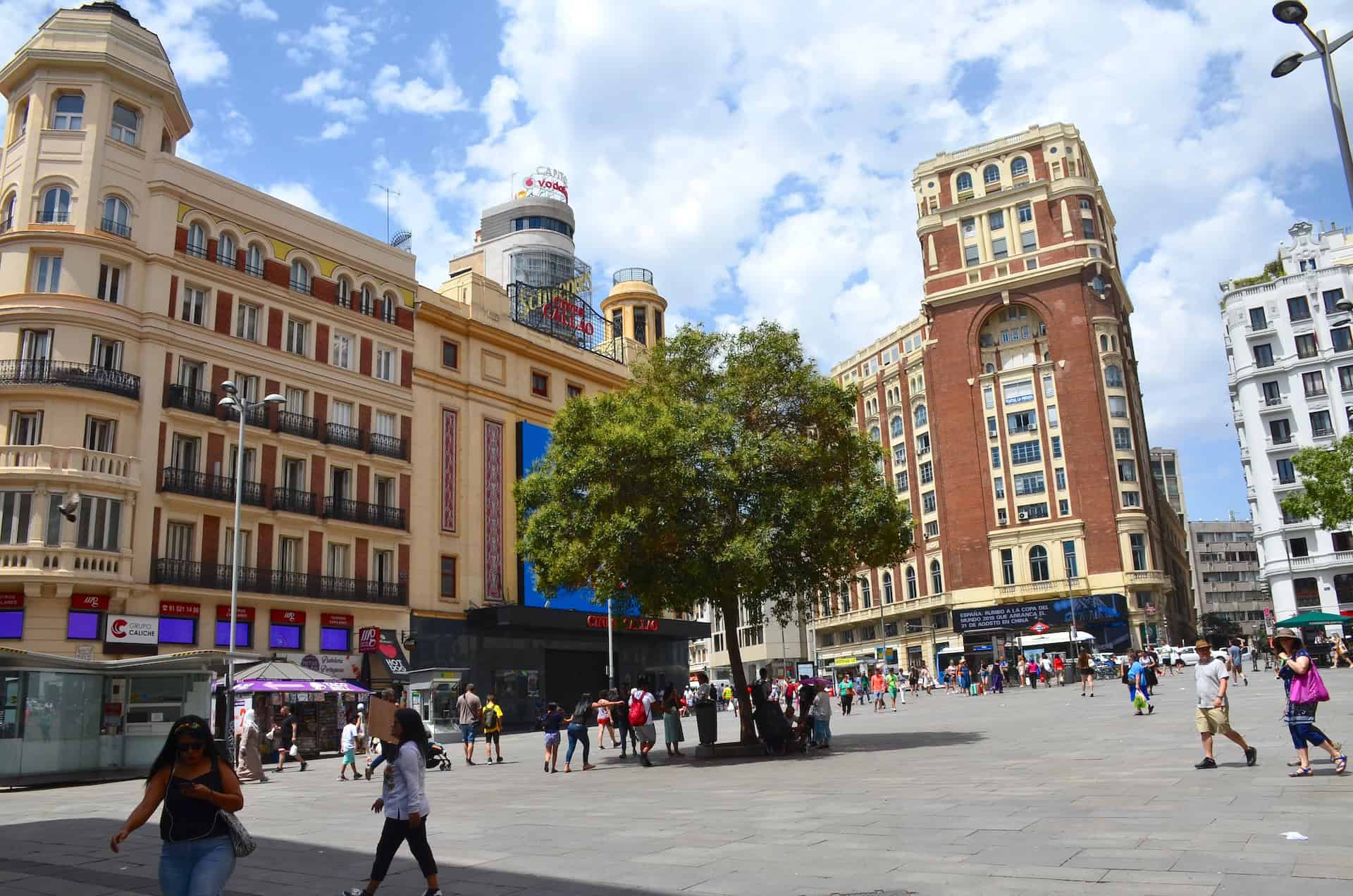 Plaza del Callao on the Gran Vía in Madrid, Spain