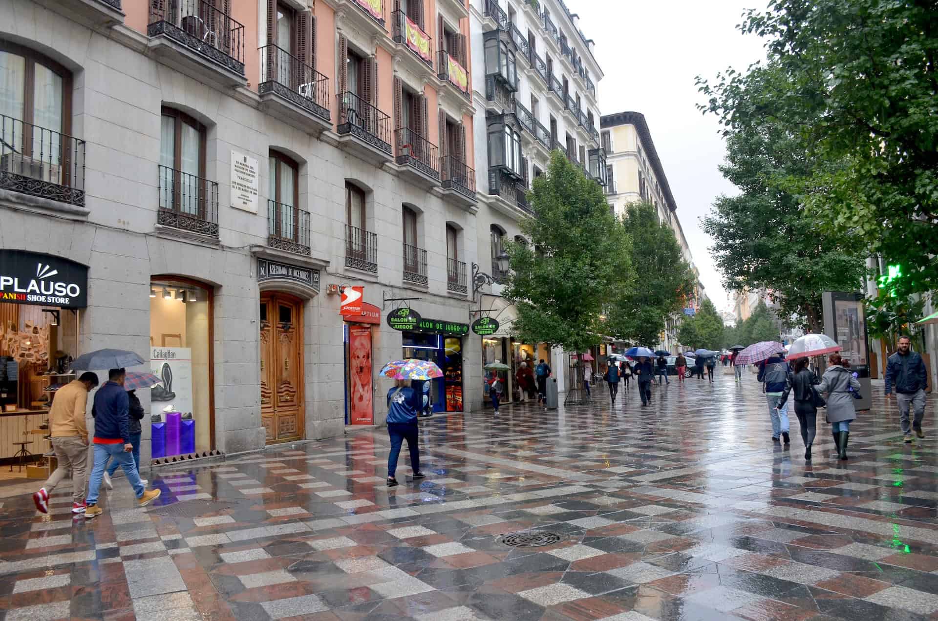 Calle del Arenal in the Historic Center of Madrid, Spain