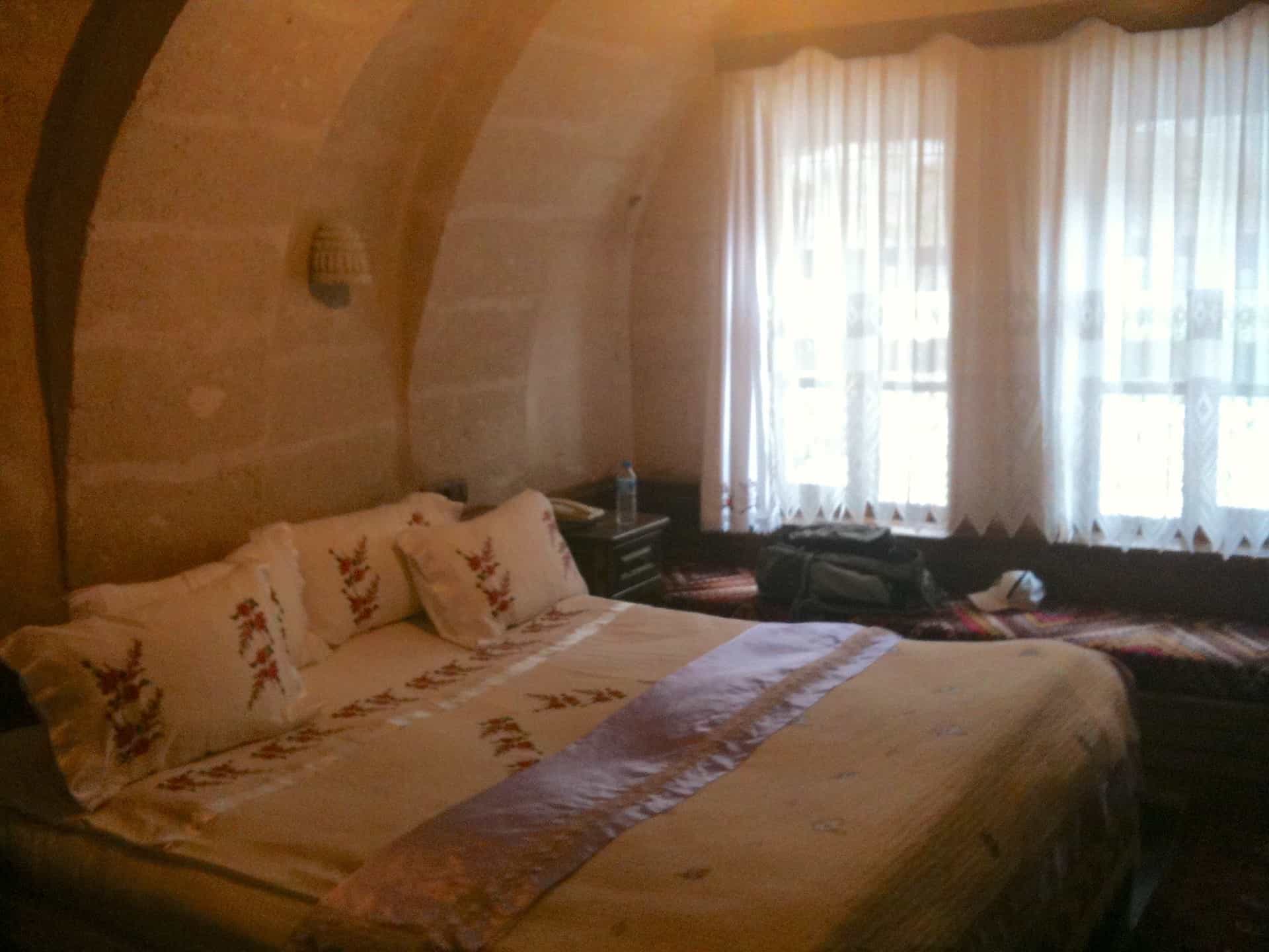 My room at Gamirasu Cave Hotel in Cappadocia, Turkey