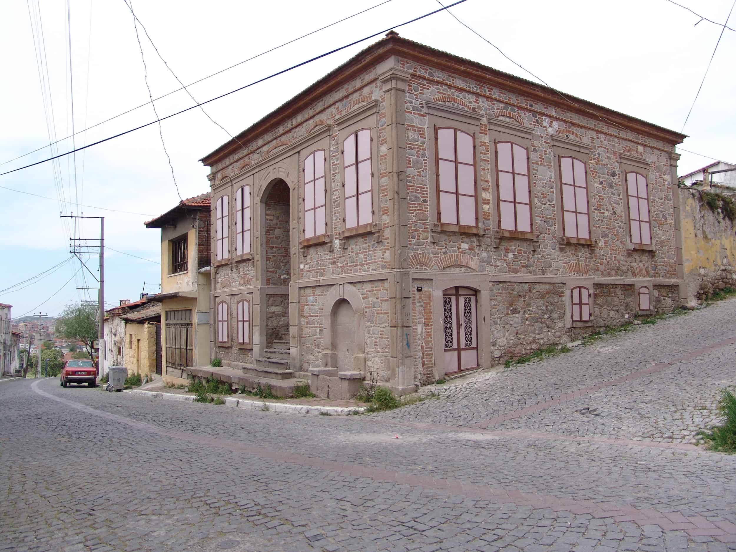 Restored stone building in Bergama, Turkey