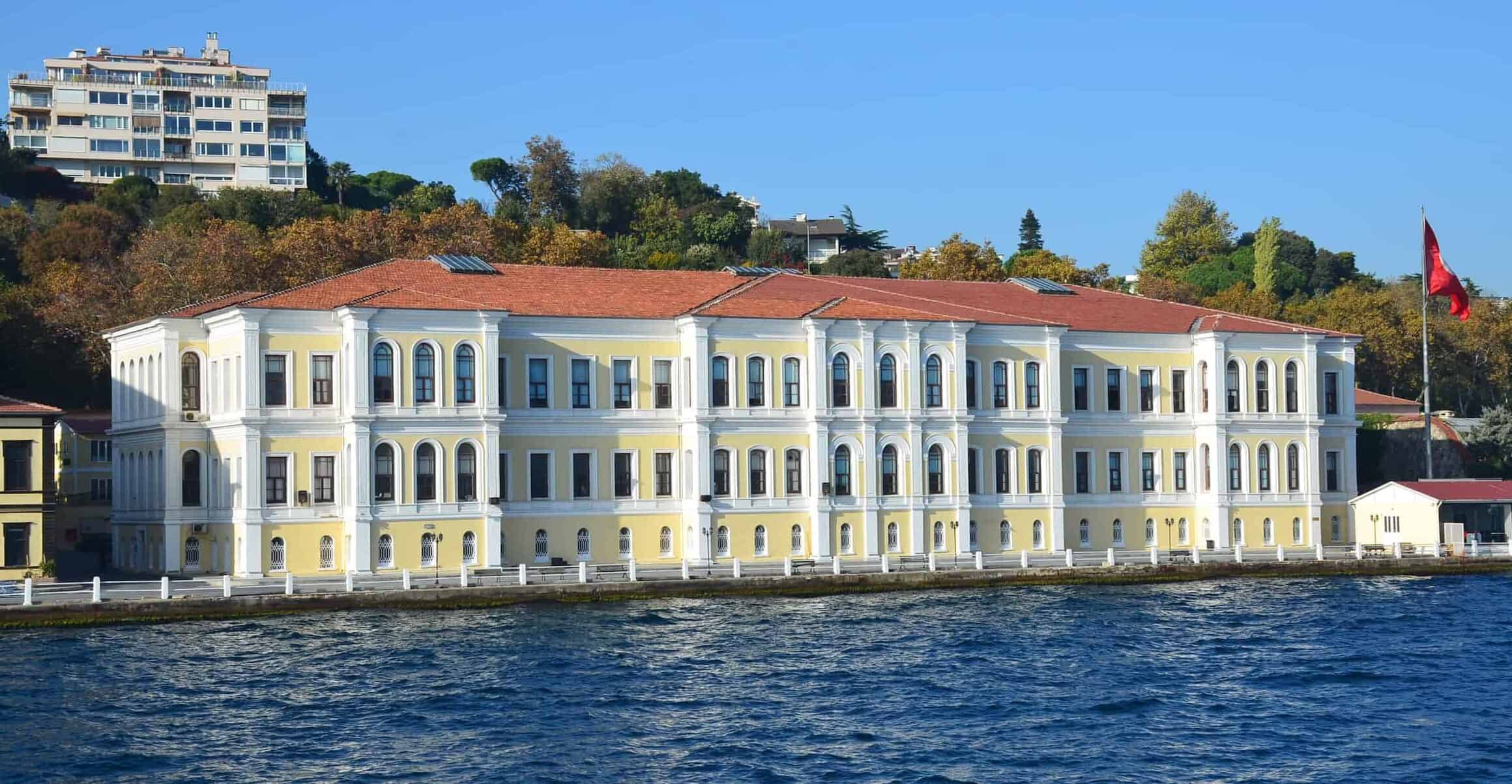 Kabataş Boys High School near Çırağan Palace in Istanbul, Turkey