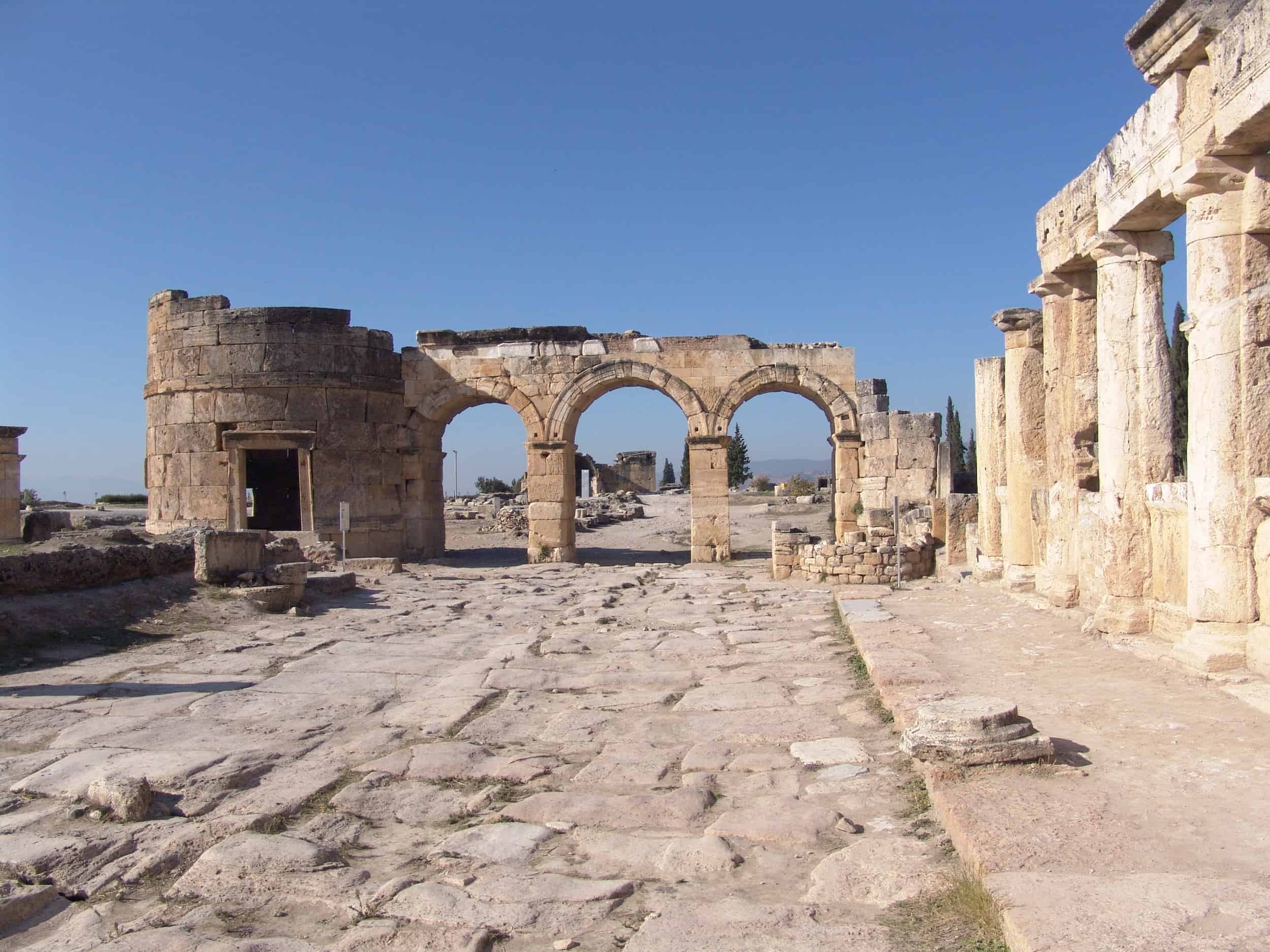 Inside of the Frontinus Gate in Hierapolis
