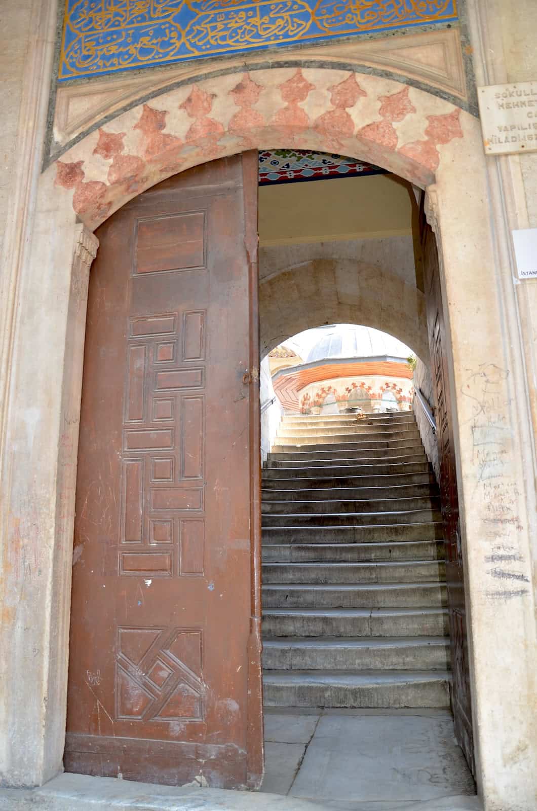 Stairs to the upper courtyard of the Sokollu Mehmed Pasha Mosque