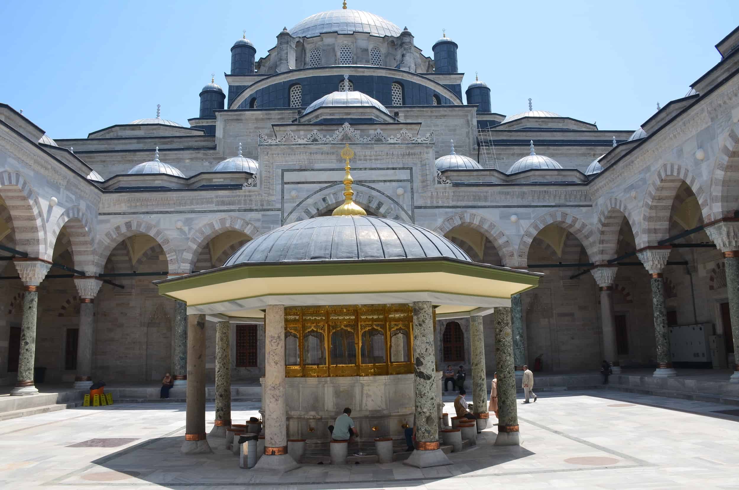Courtyard of the Bayezid II Mosque in Istanbul, Turkey