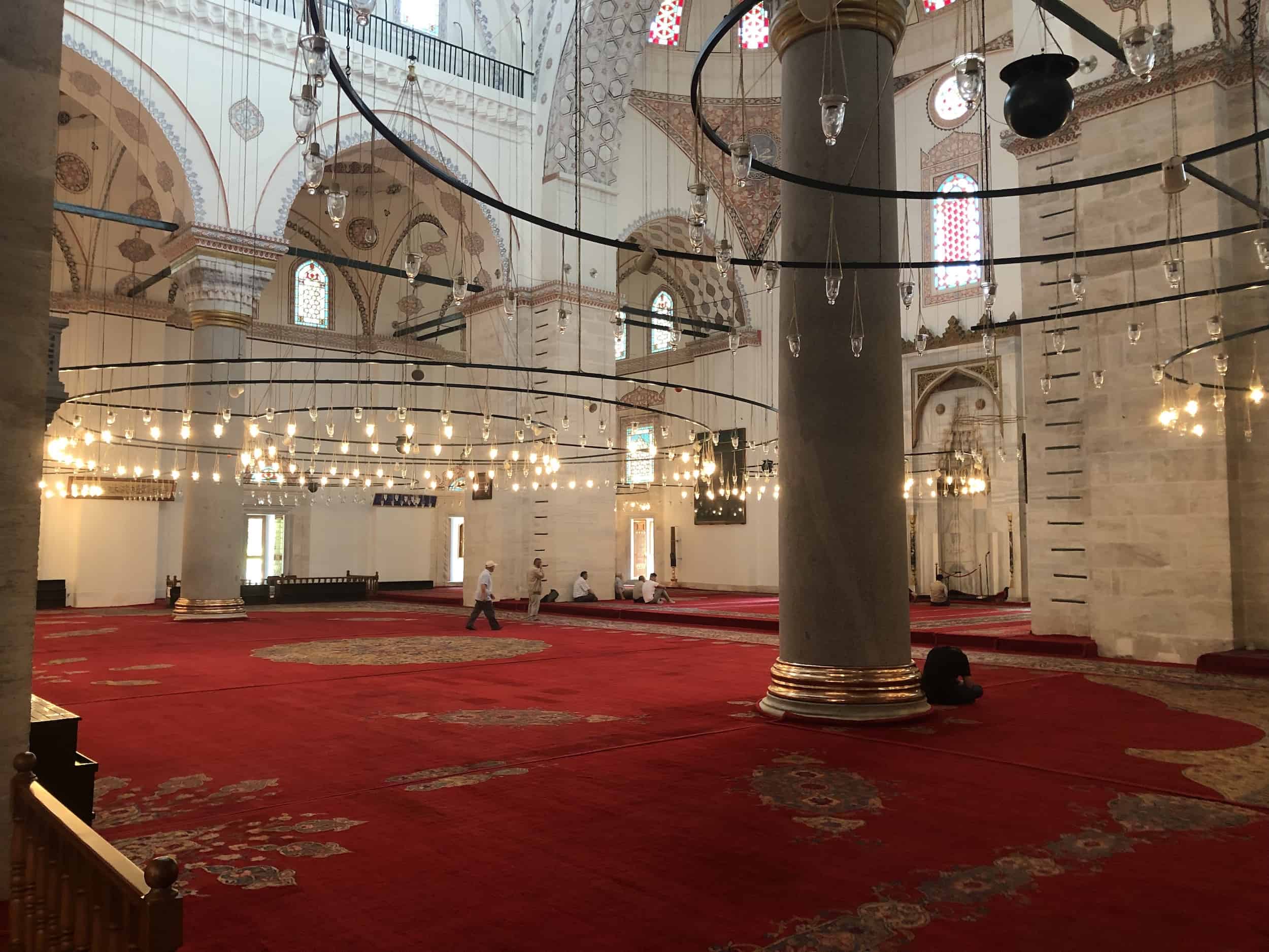 Prayer hall of the Bayezid II Mosque in Istanbul, Turkey