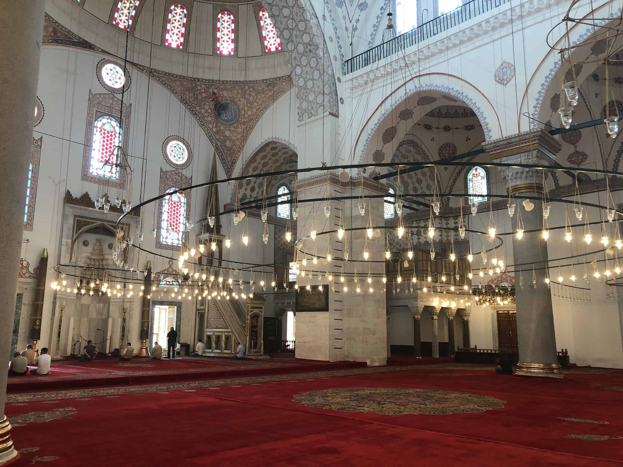 Prayer hall of the Bayezid II Mosque in Istanbul, Turkey