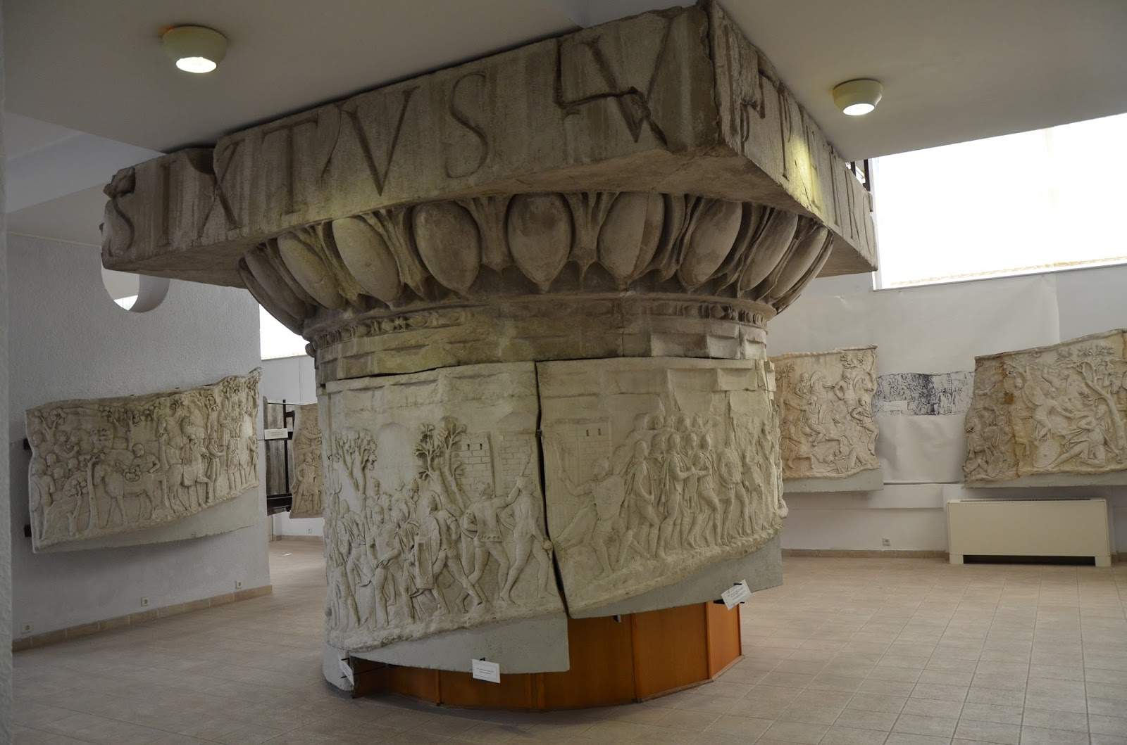 Replica of Trajan's Column at the National History Museum in Bucharest, Romania