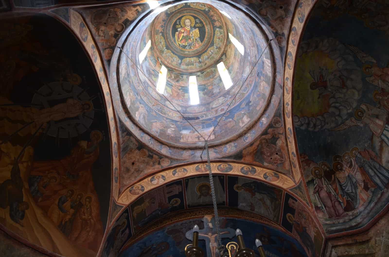 Dome of the Old Church at Sinaia Monastery in Sinaia, Romania