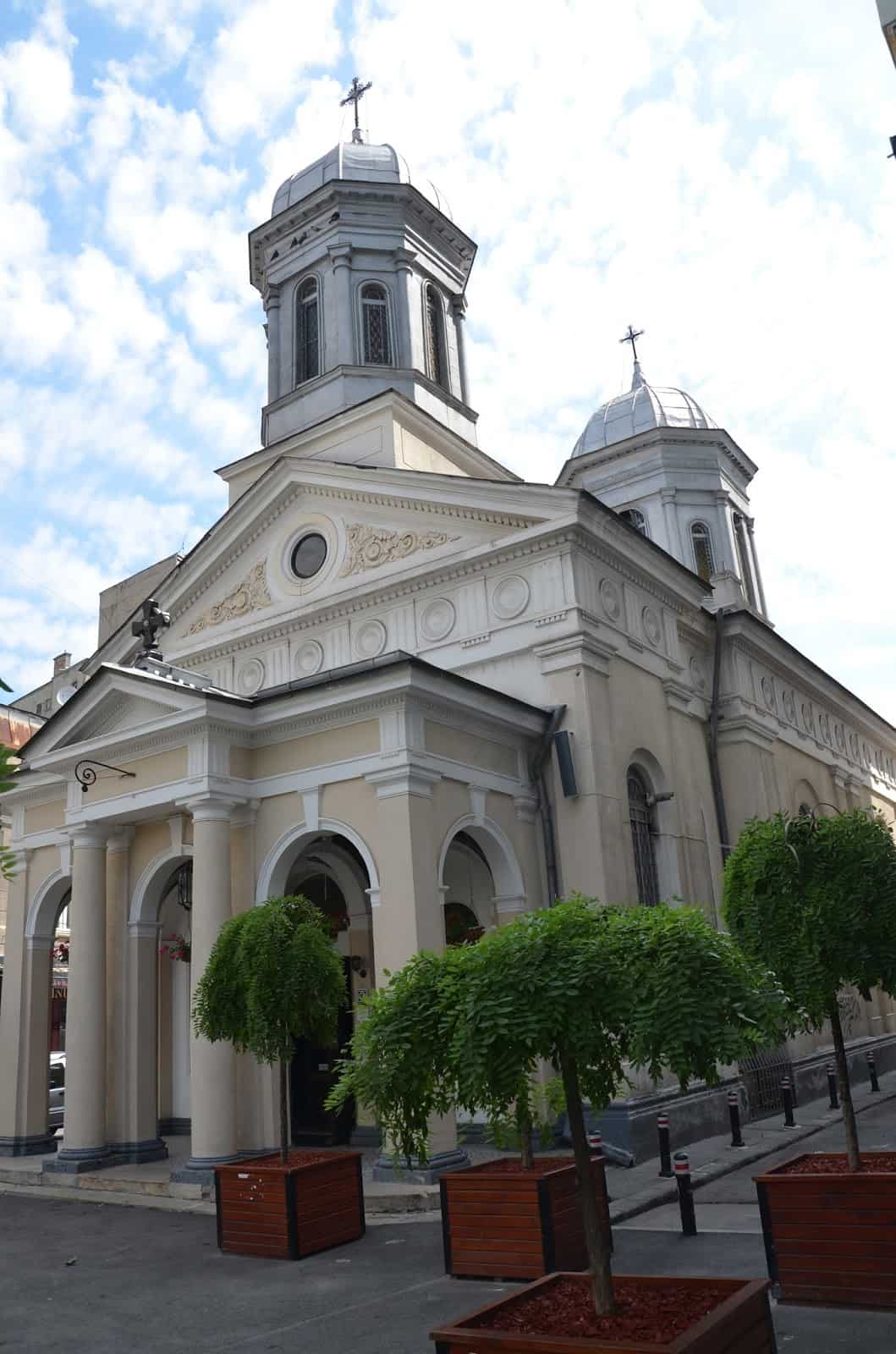 White Church on Victory Avenue in Bucharest, Romania