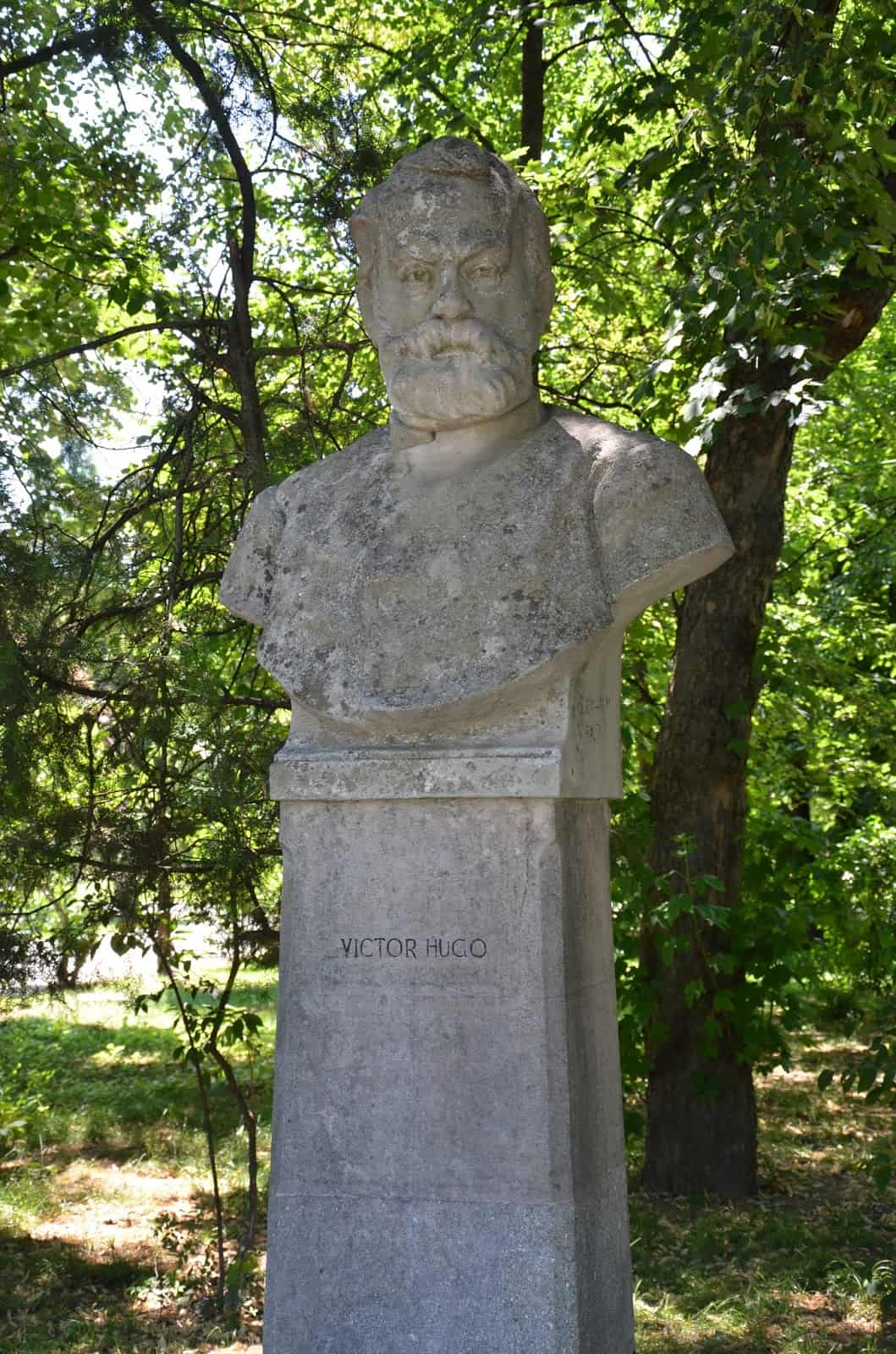 Bust of Victor Hugo at Parcul Herăstrău in Bucharest, Romania