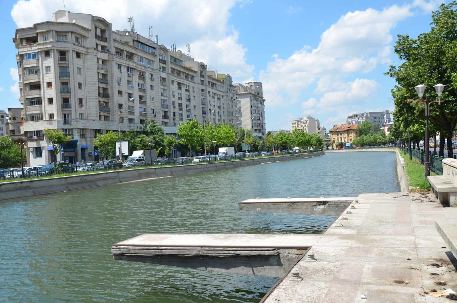 Dâmbovița River in Bucharest, Romania
