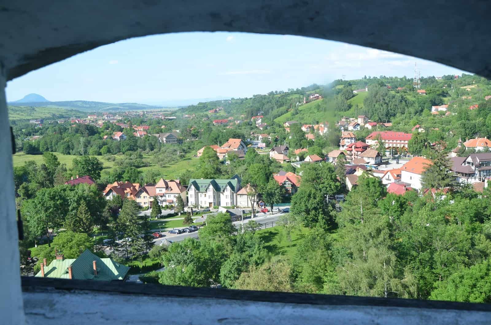 View from Bran Castle in Bran, Romania
