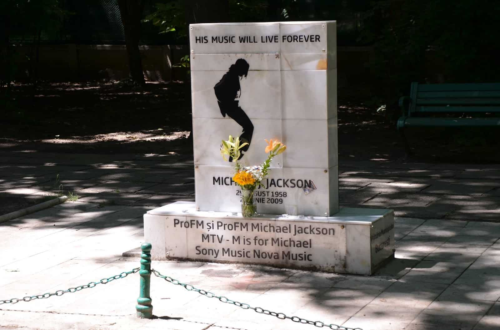 Michael Jackson memorial at Parcul Herăstrău in Bucharest, Romania