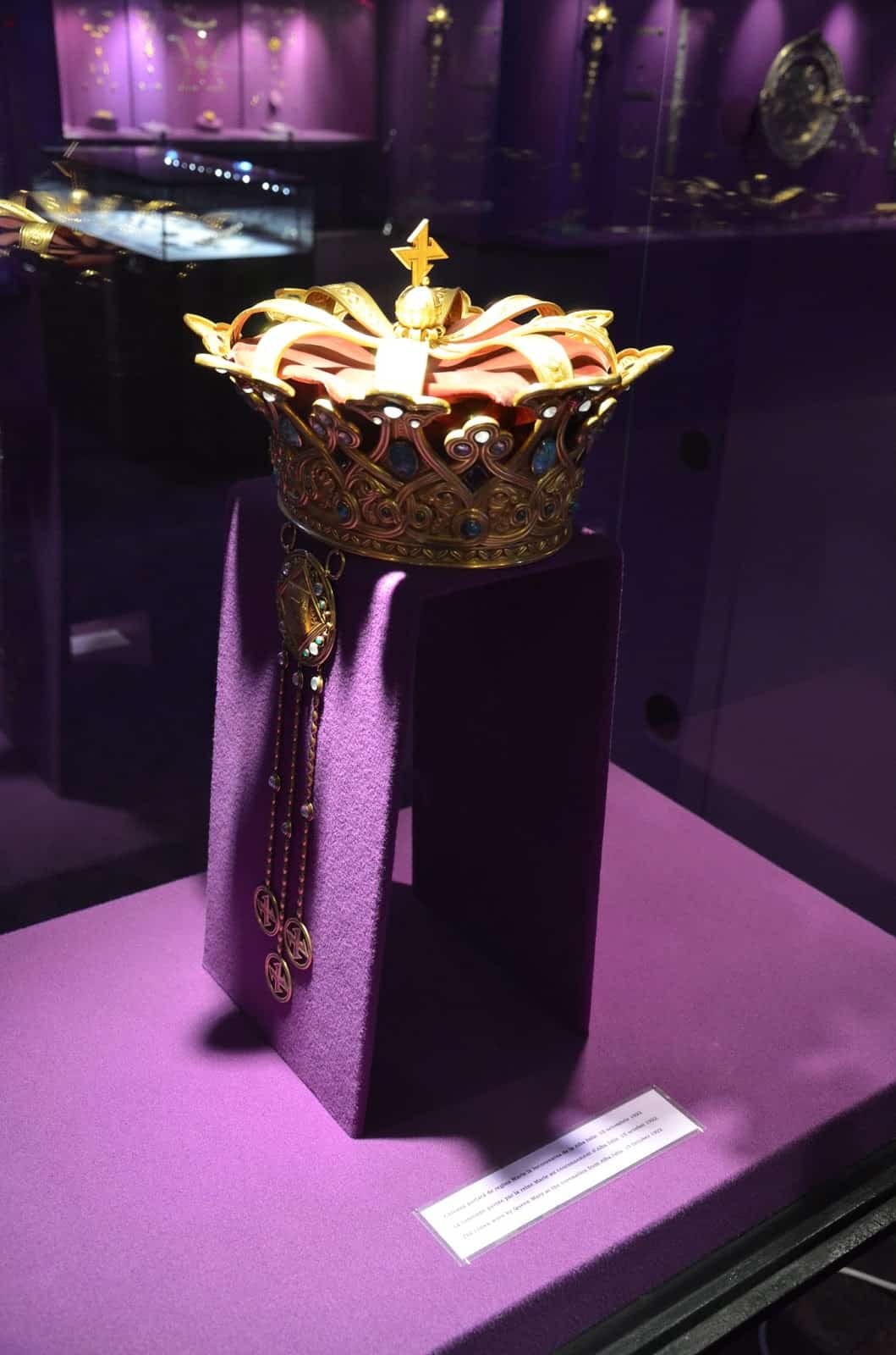 Queen Marie's crown at the National History Museum in Bucharest, Romania