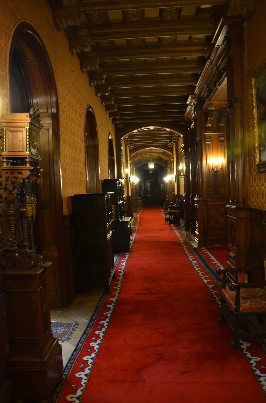 Hallway at Peleș Castle in Sinaia, Romania