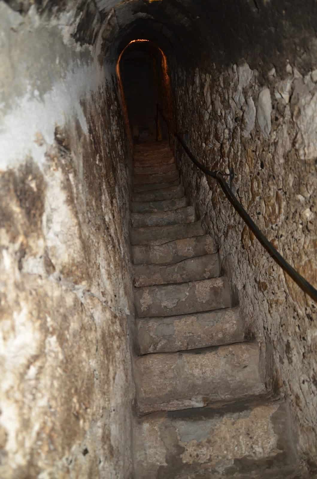 Secret passageway at Bran Castle in Bran, Romania