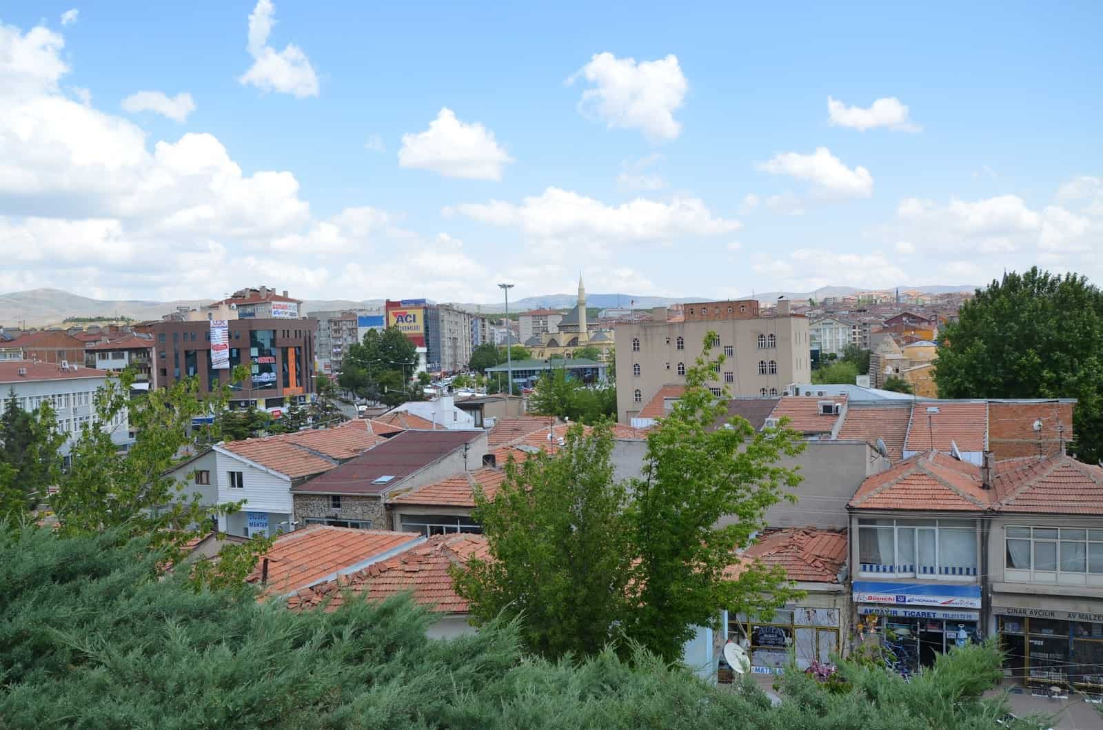 The view from Kırşehir Kalesi in Kırşehir, Turkey