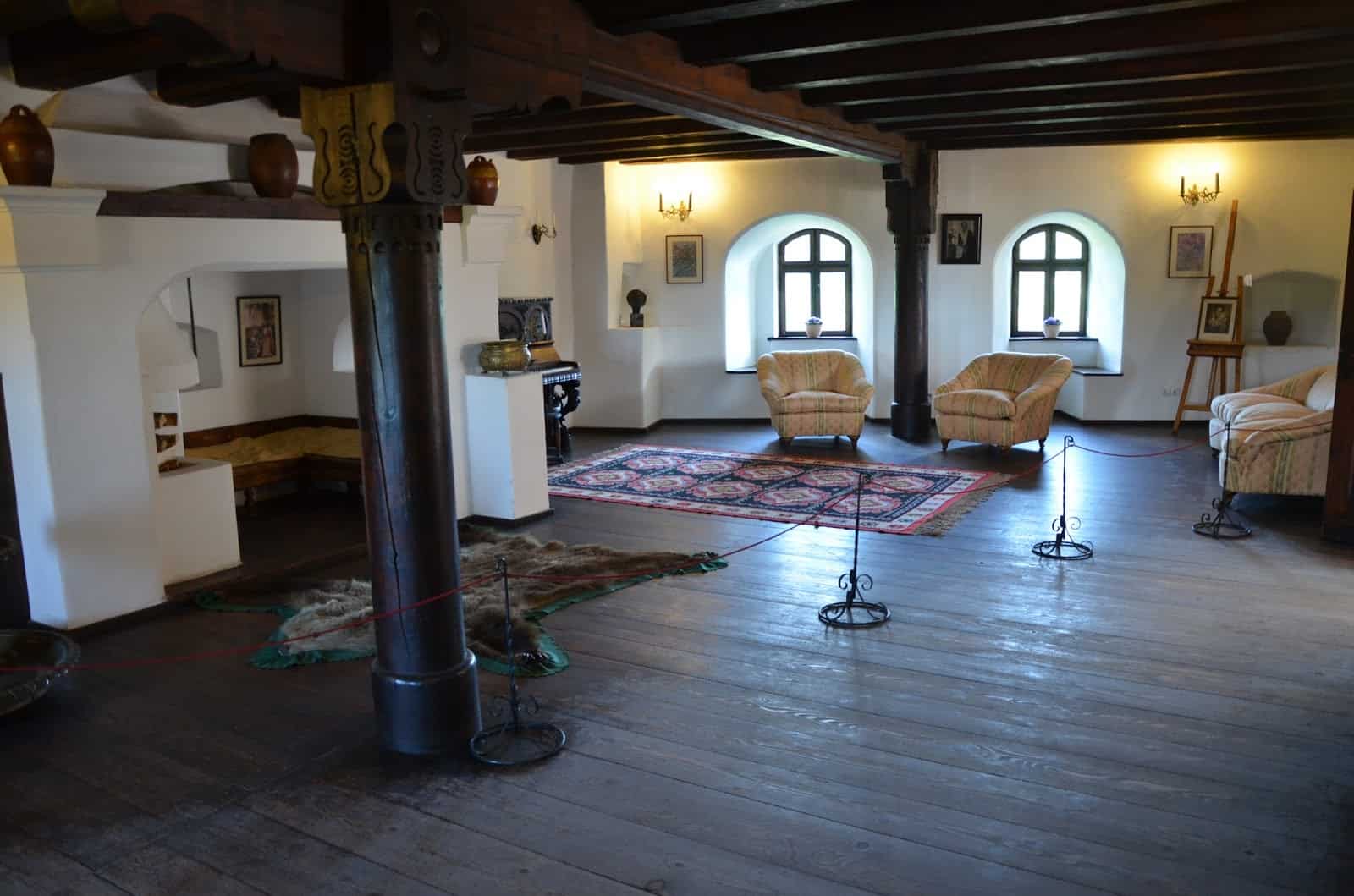 Music room at Bran Castle in Bran, Romania