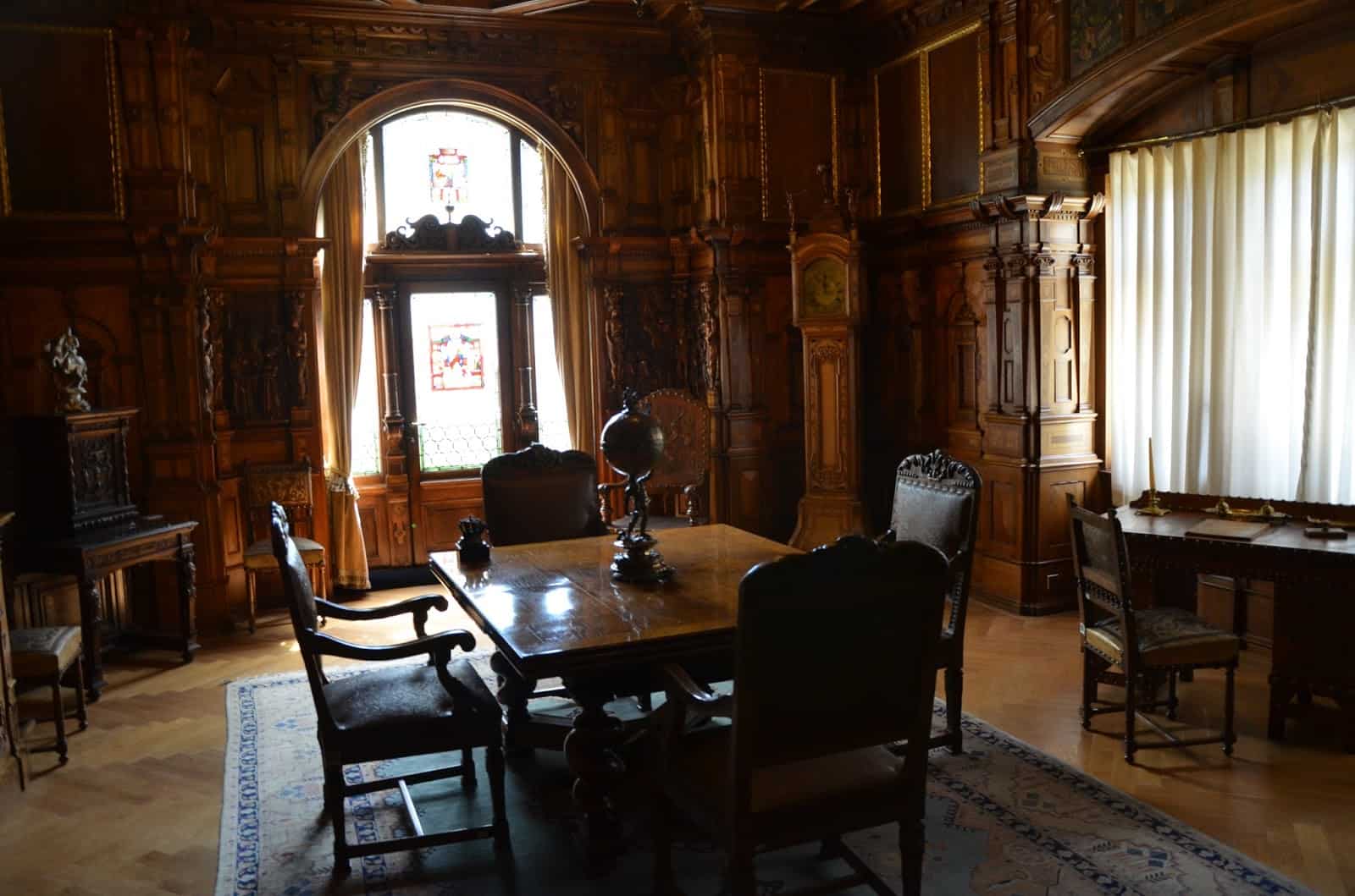 Reception room at Peleș Castle in Sinaia, Romania