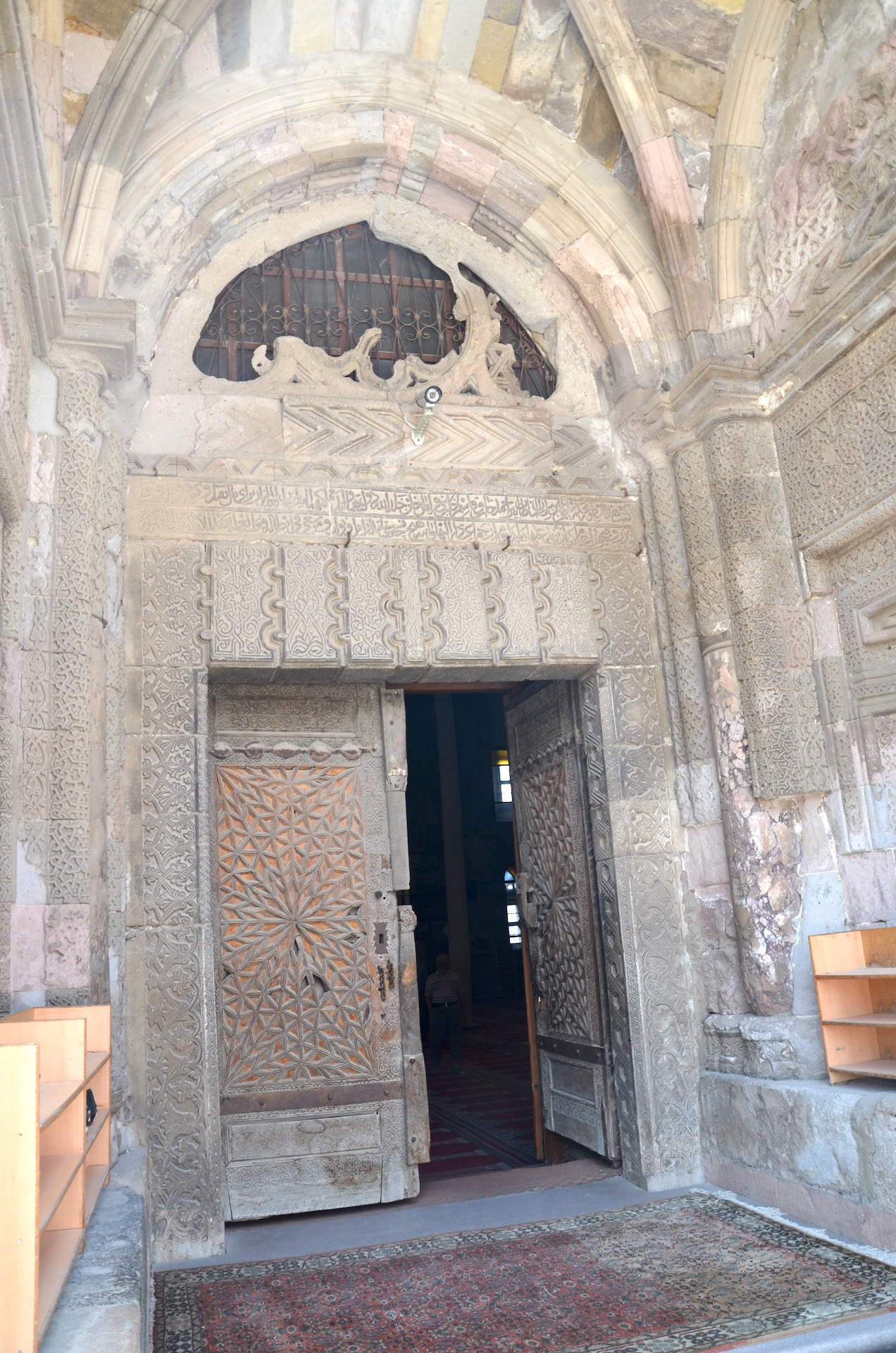 Entrance portal of the Sungur Bey Mosque in Niğde, Turkey