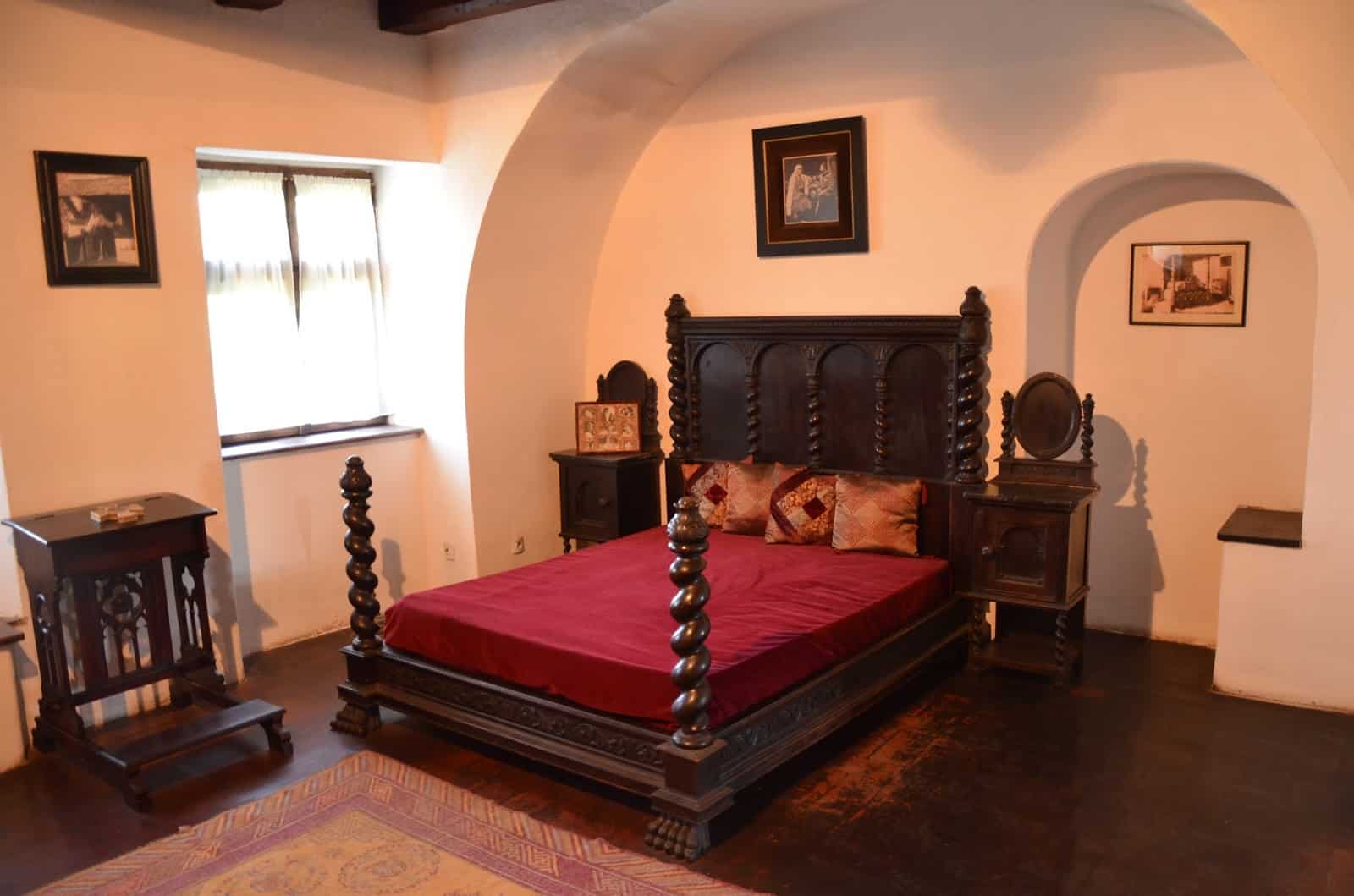Queen’s bedroom at Bran Castle in Bran, Romania
