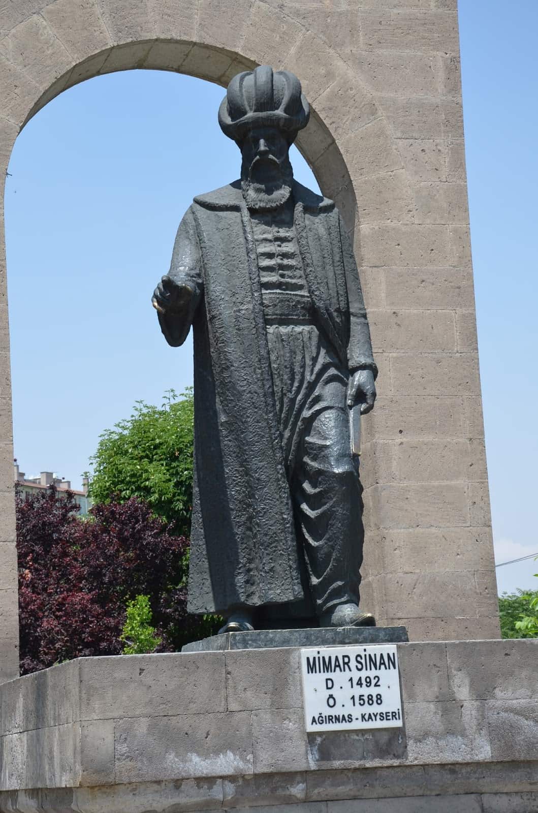 Mimar Sinan monument in Kayseri, Turkey