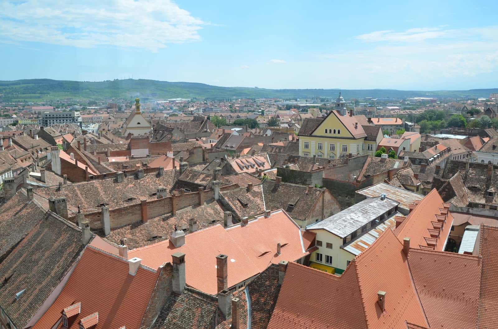 View from Council Tower in Sibiu, Romania