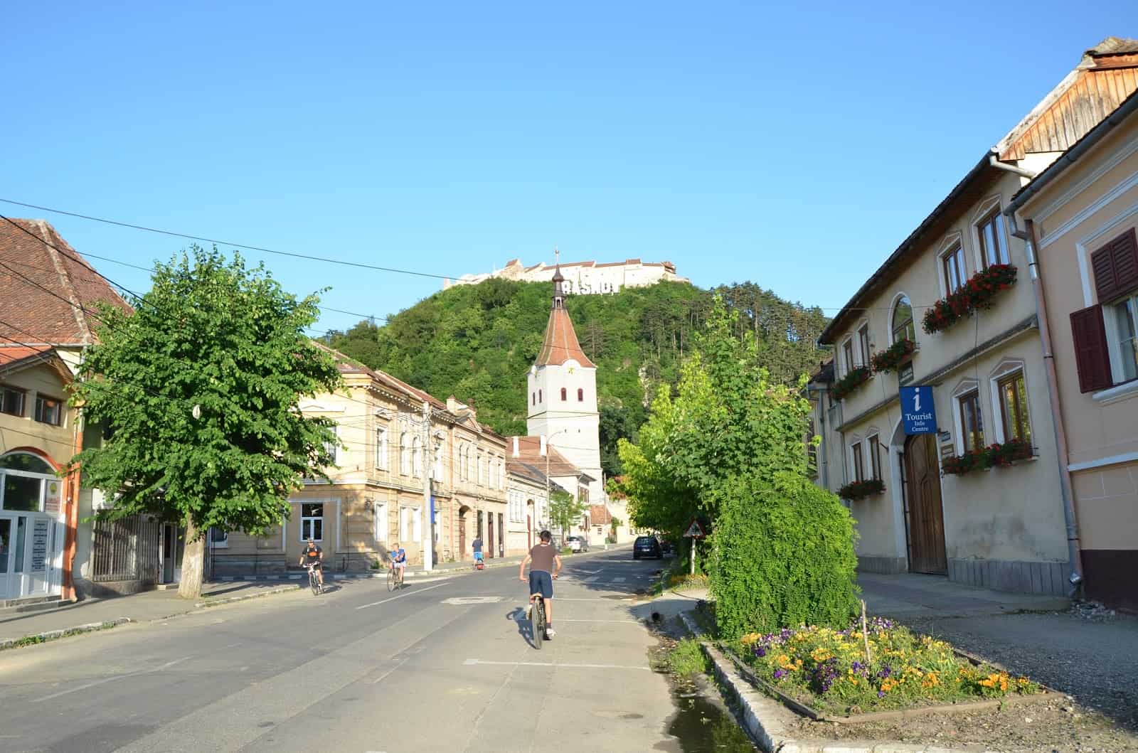 A street through Râșnov, Romania