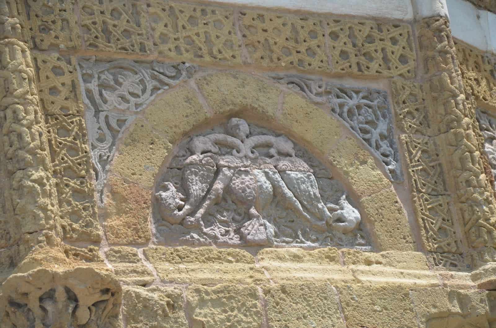 Decorative stonework on the Tomb of Hüdavend Hatun in Niğde, Turkey