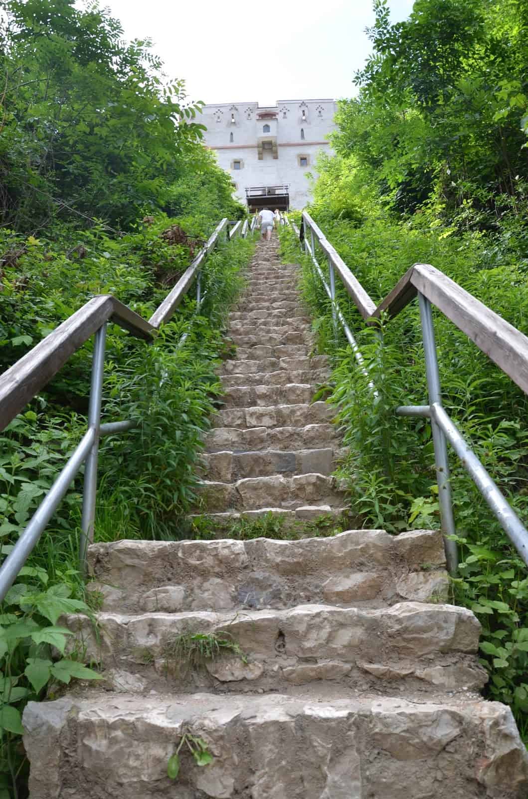 Stairs to White Tower in Braşov, Romania