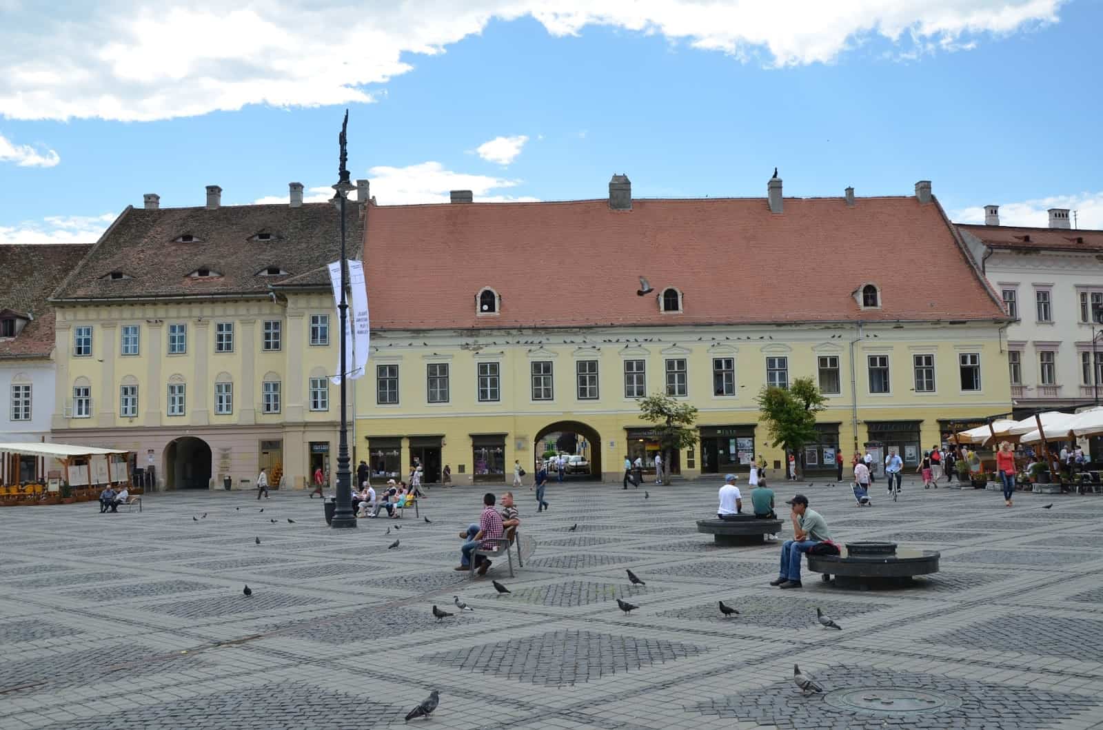 Hecht House (left) and General’s House (right) in Sibiu, Romania