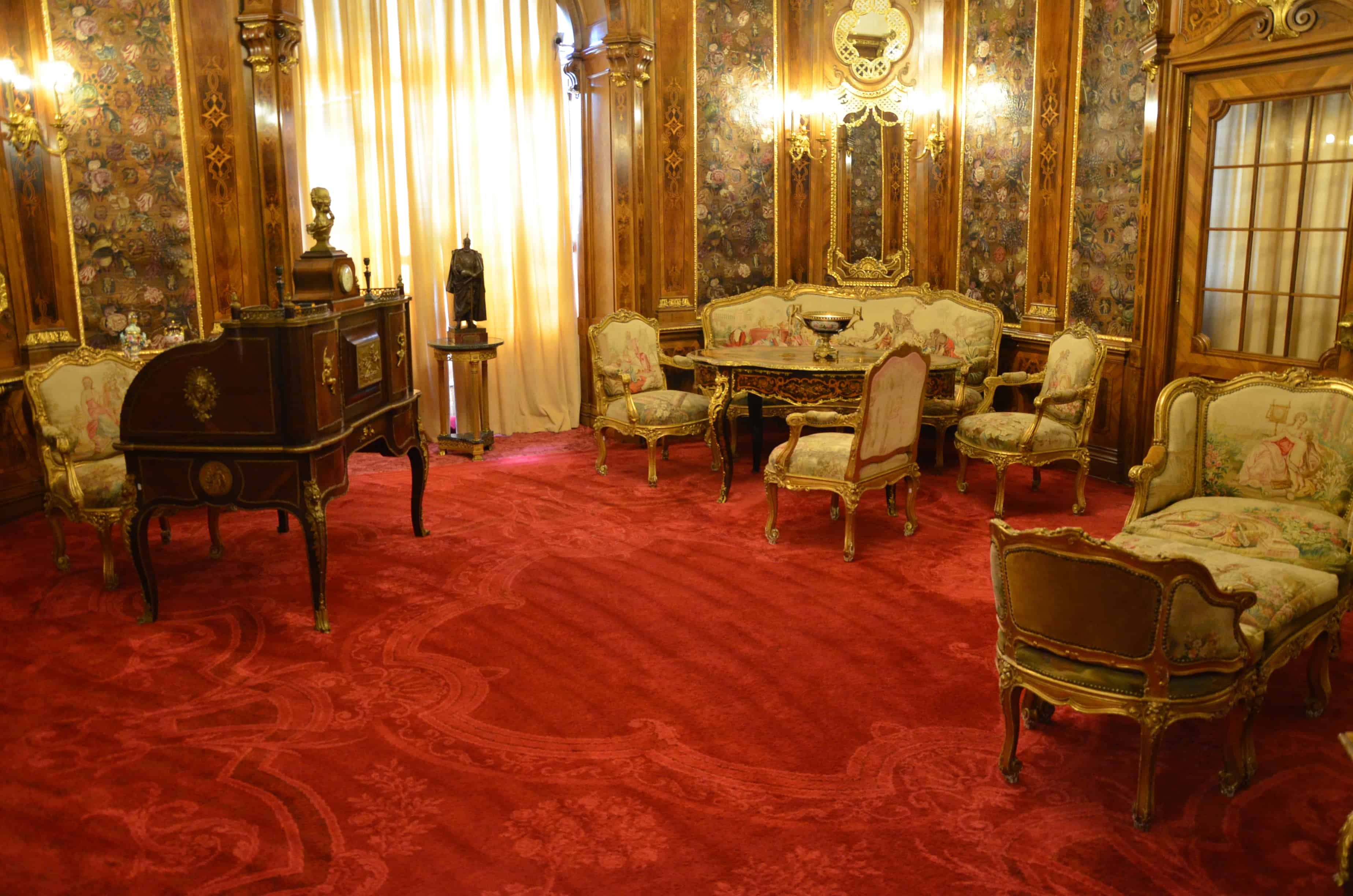 Queen's reception room at Peleș Castle in Sinaia, Romania
