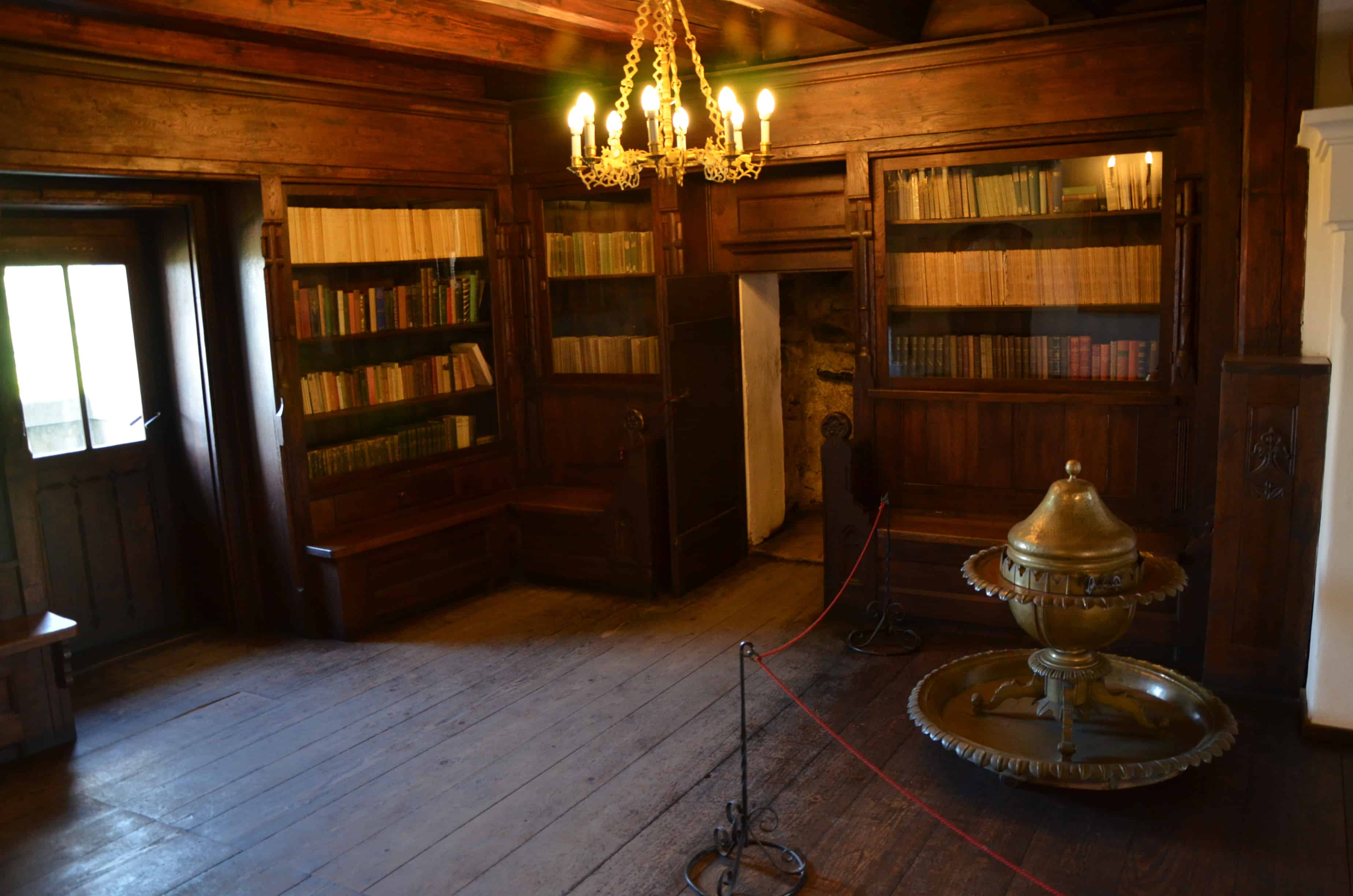 Library at Bran Castle in Bran, Romania