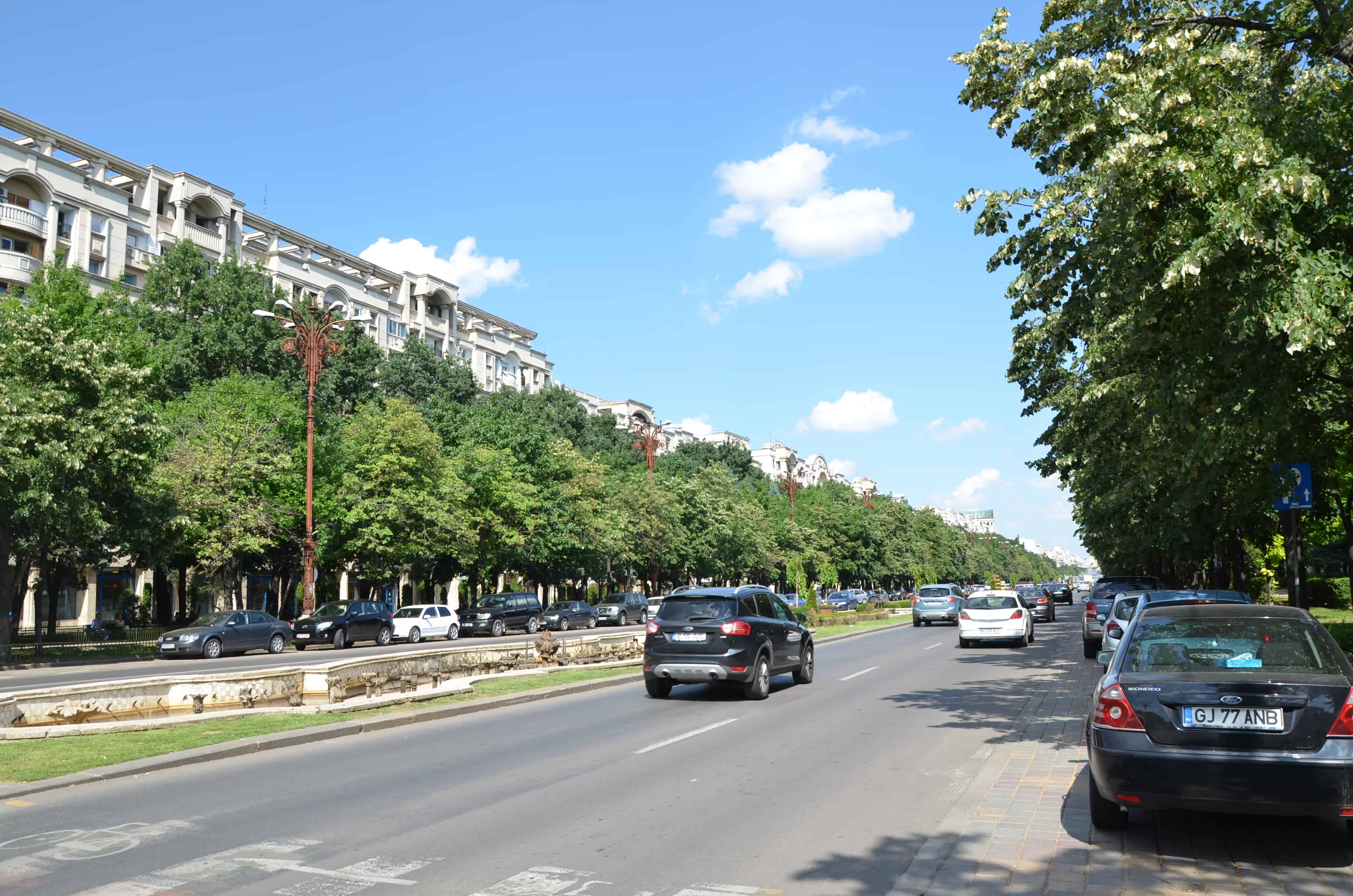 Union Boulevard in Bucharest, Romania