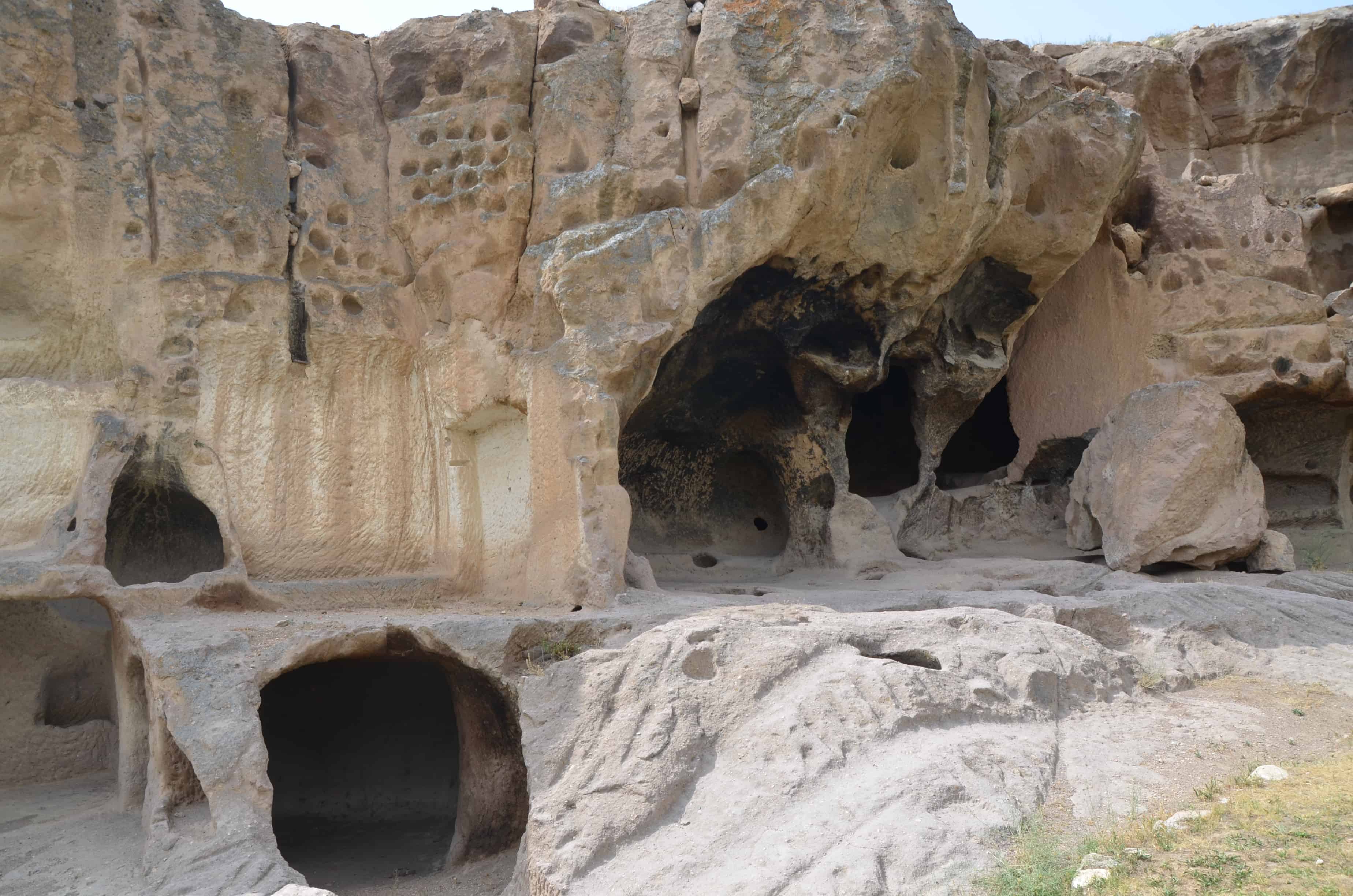 Cave dwellings at Eski Gümüşler Monastery in Turkey