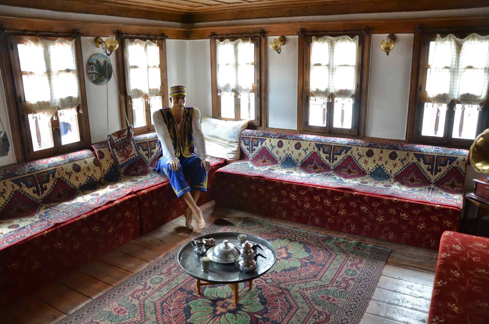 Living room of an Ottoman home in Safranbolu, Turkey
