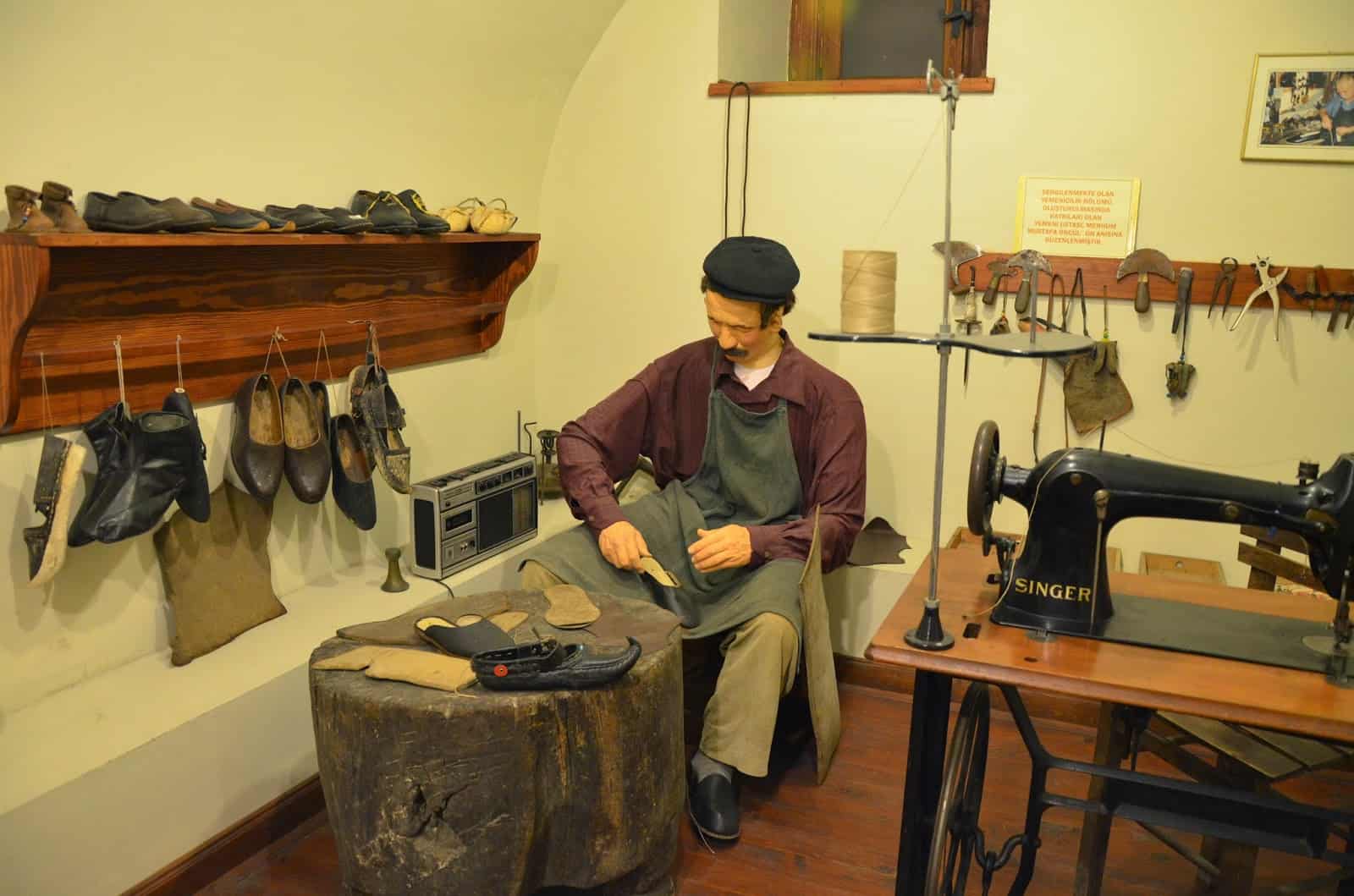Shoemaker at the City History Museum in Safranbolu, Turkey
