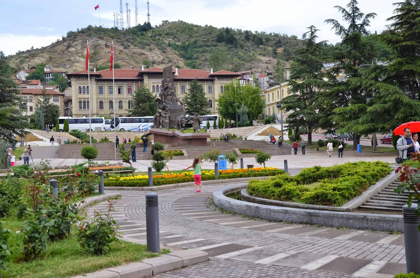 Kastamonu Valiliği and Cumhuriyet Meydanı in Kastamonu, Turkey