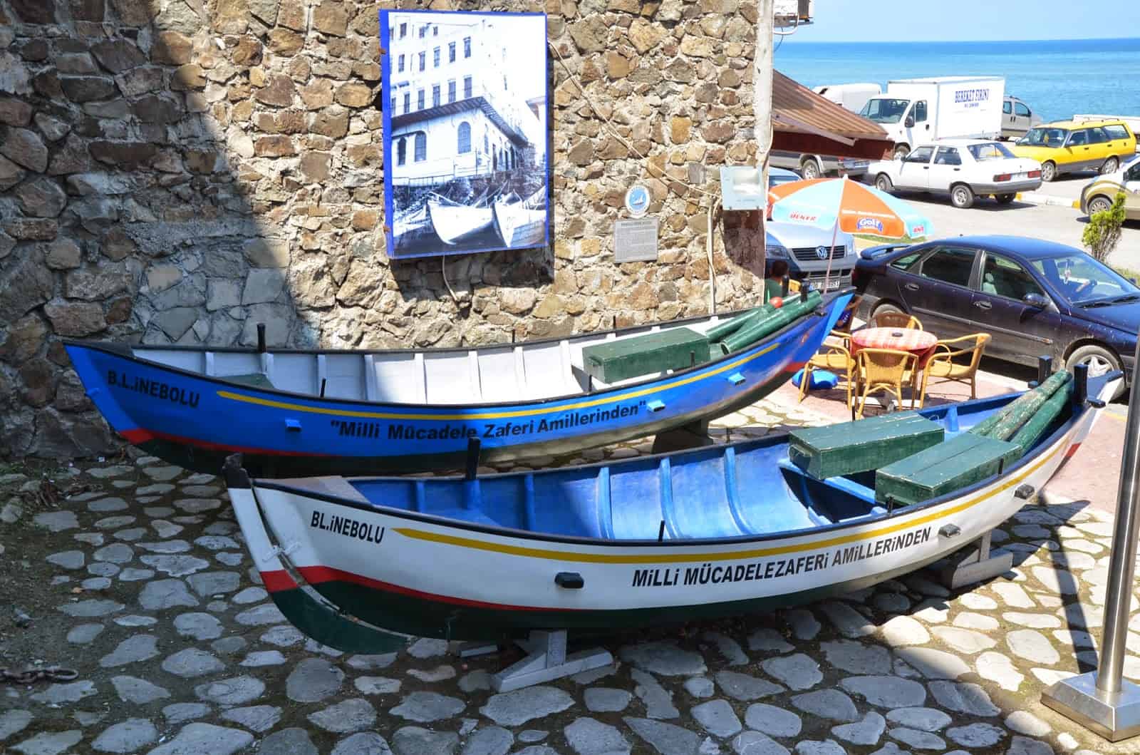 Boats used to smuggle weapons in İnebolu, Turkey