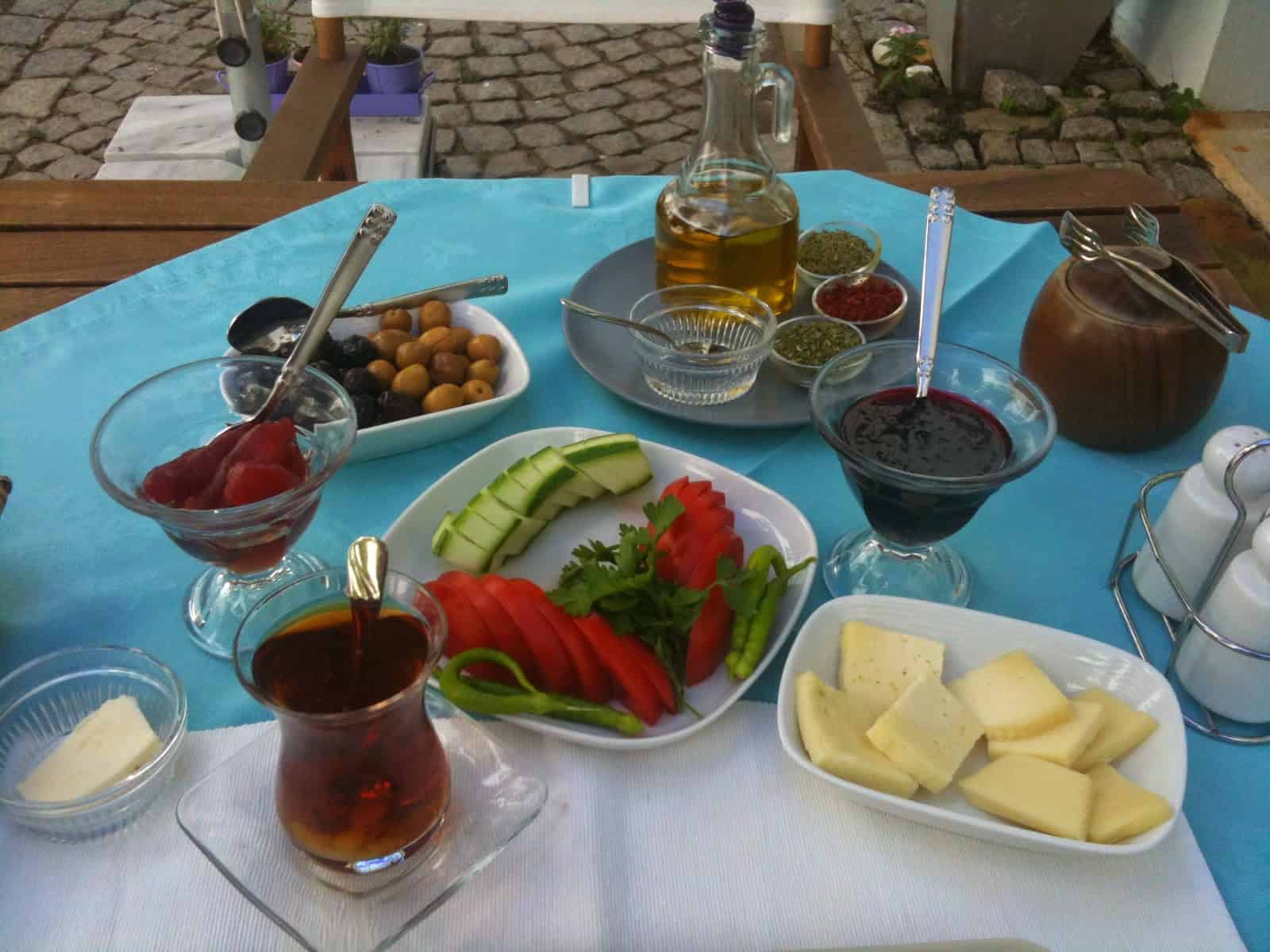 Breakfast at Nar Adaevi in Bozcaada, Turkey