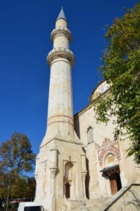 Minaret at Old Mosque (Eski Cami) in Edirne, Turkey