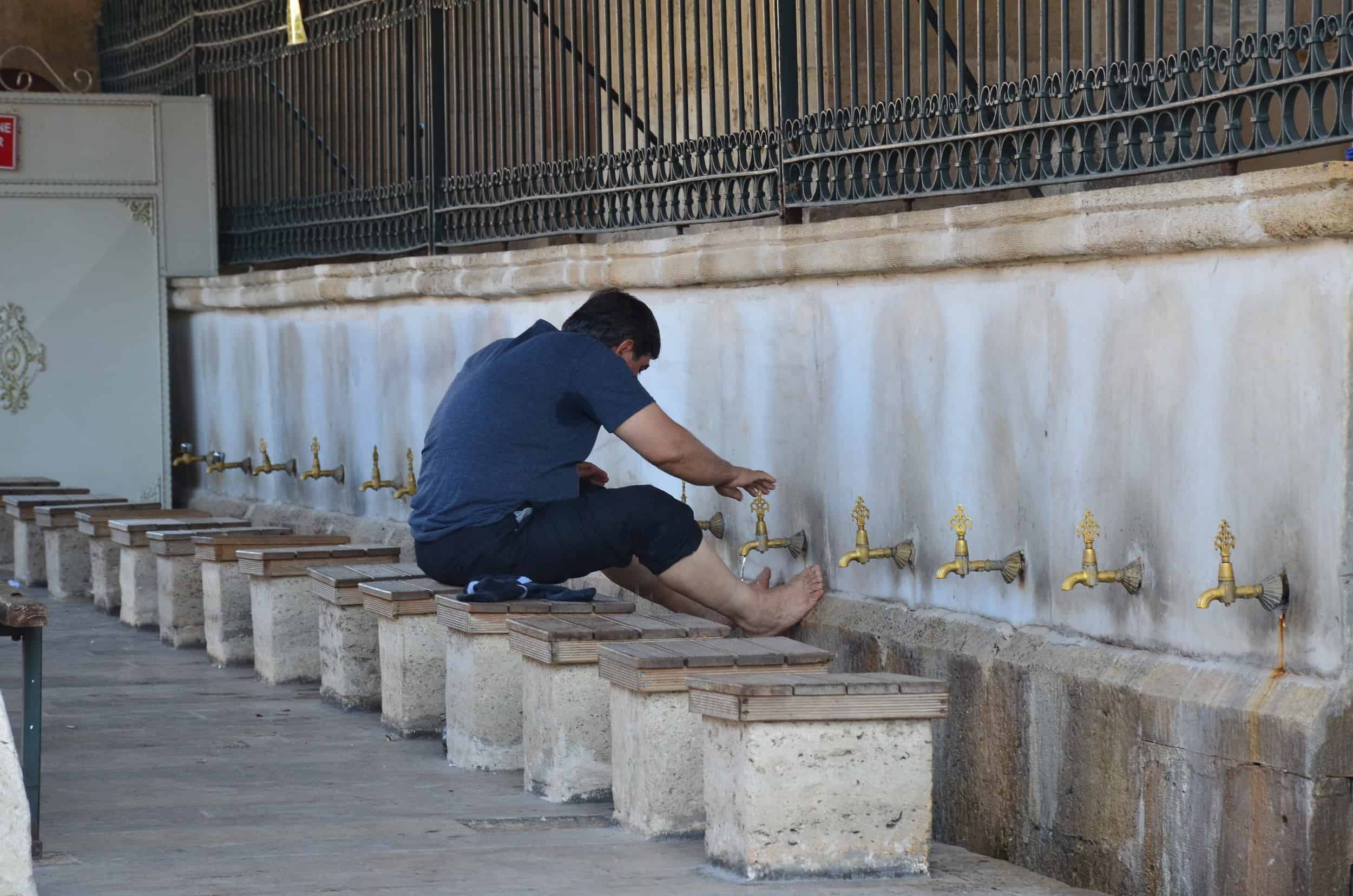 Ablutions fountain at Old Mosque (Eski Cami)